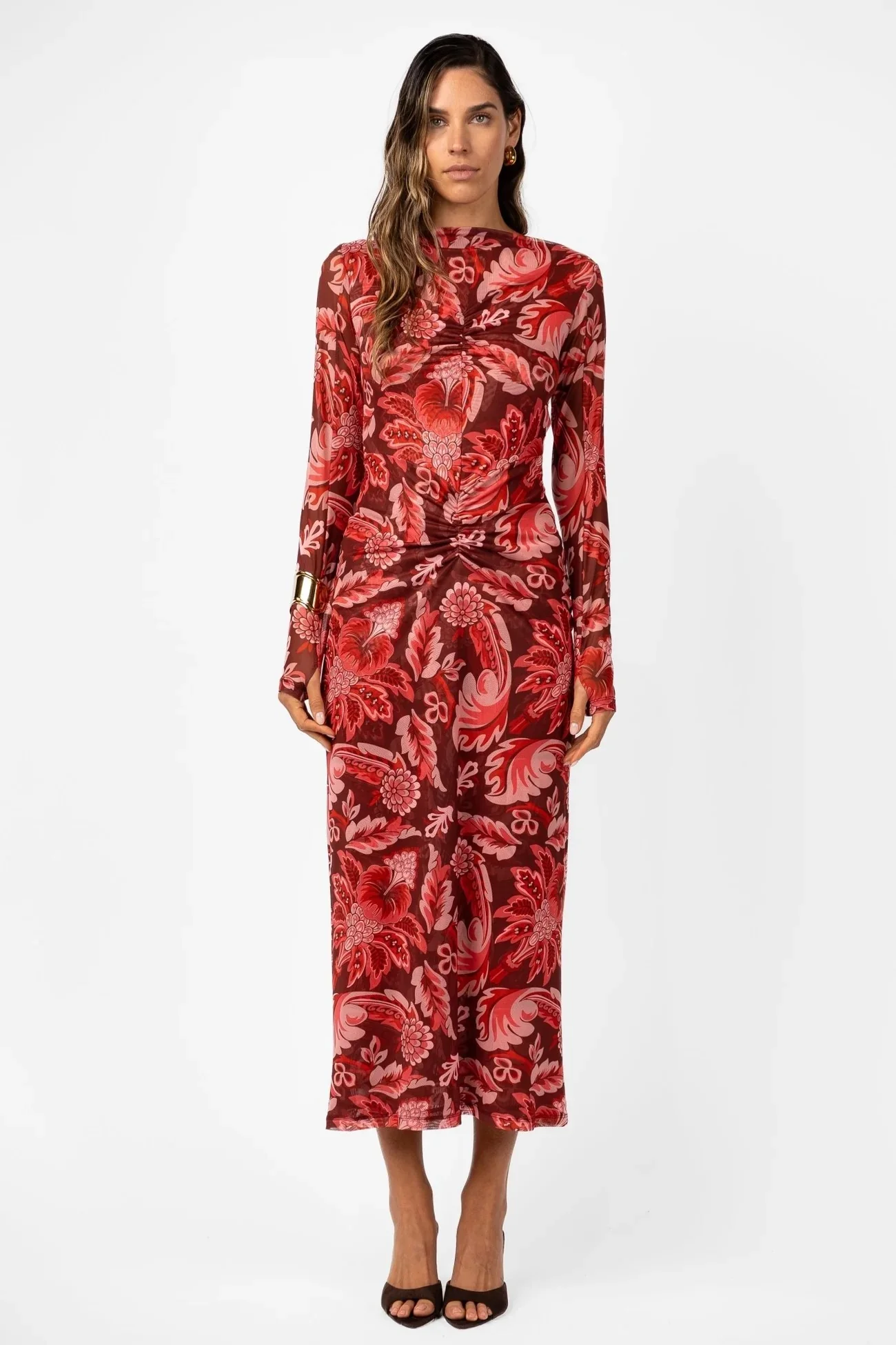 One Fell Swoop Svelte Form Dress - Porta Rosa Mesh