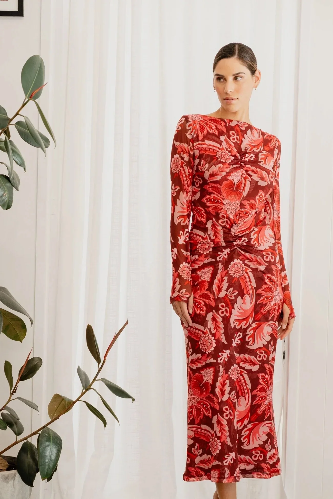 One Fell Swoop Svelte Form Dress - Porta Rosa Mesh - Image 2