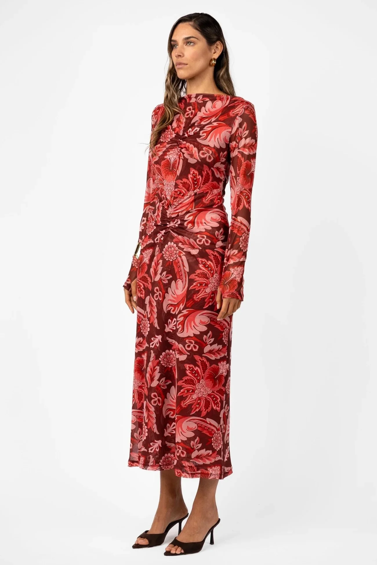 One Fell Swoop Svelte Form Dress - Porta Rosa Mesh - Image 3