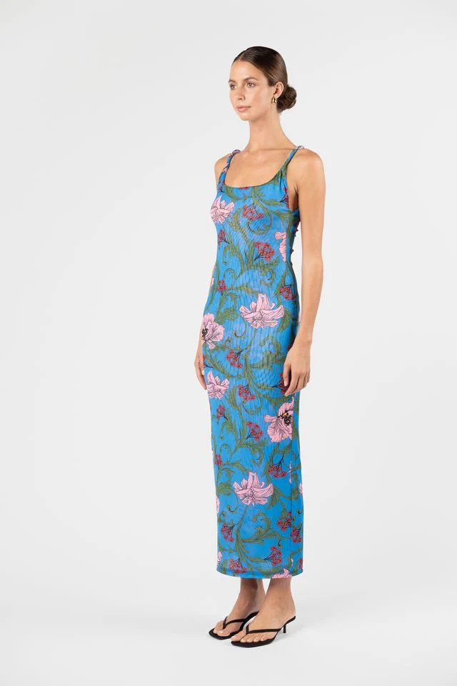 One Fell Swoop Torto Tank Dress - Cobalt Fleur - Image 5