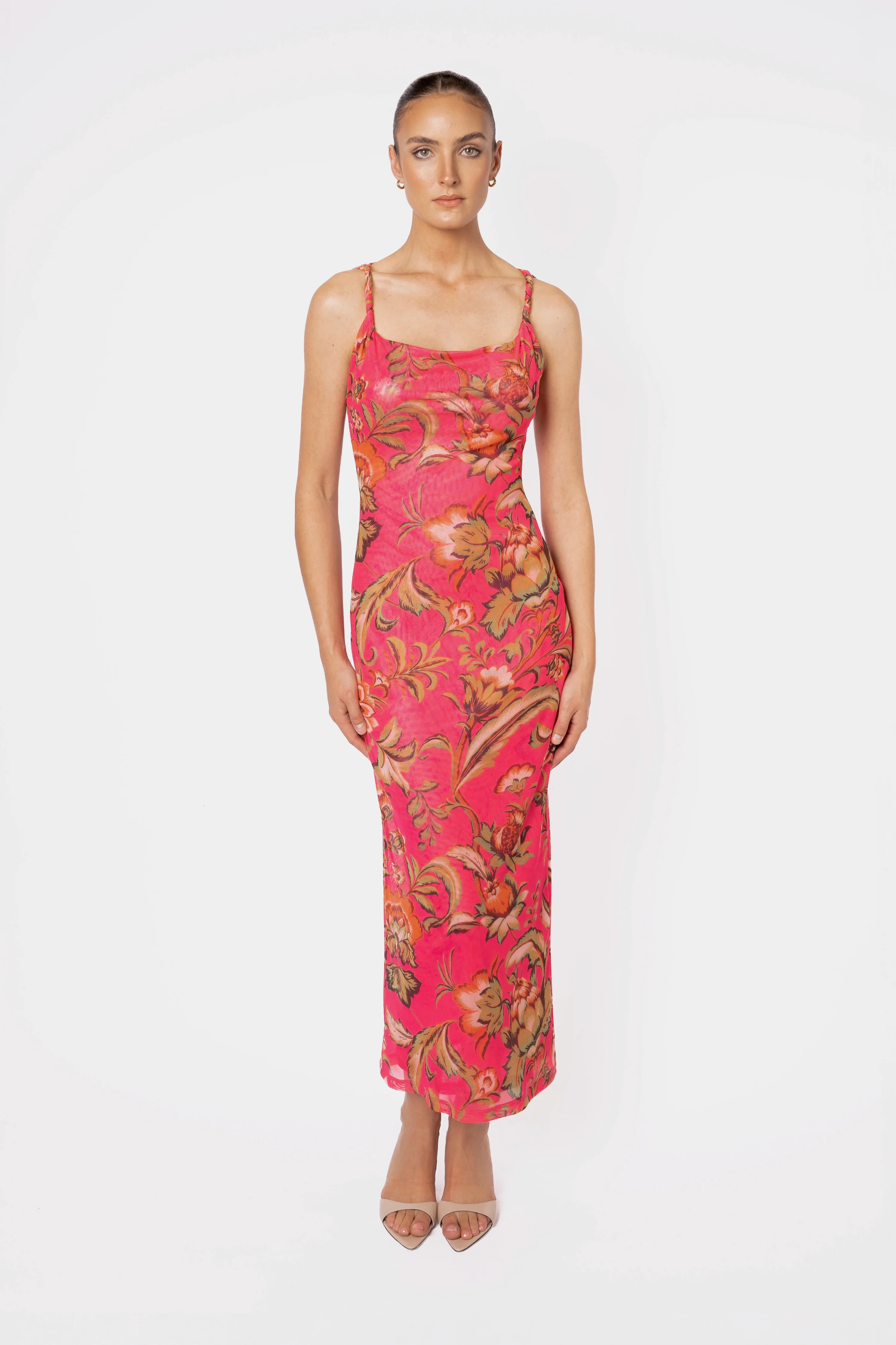 One Fell Swoop Torto Tank Dress - Pink Parrot - Image 10