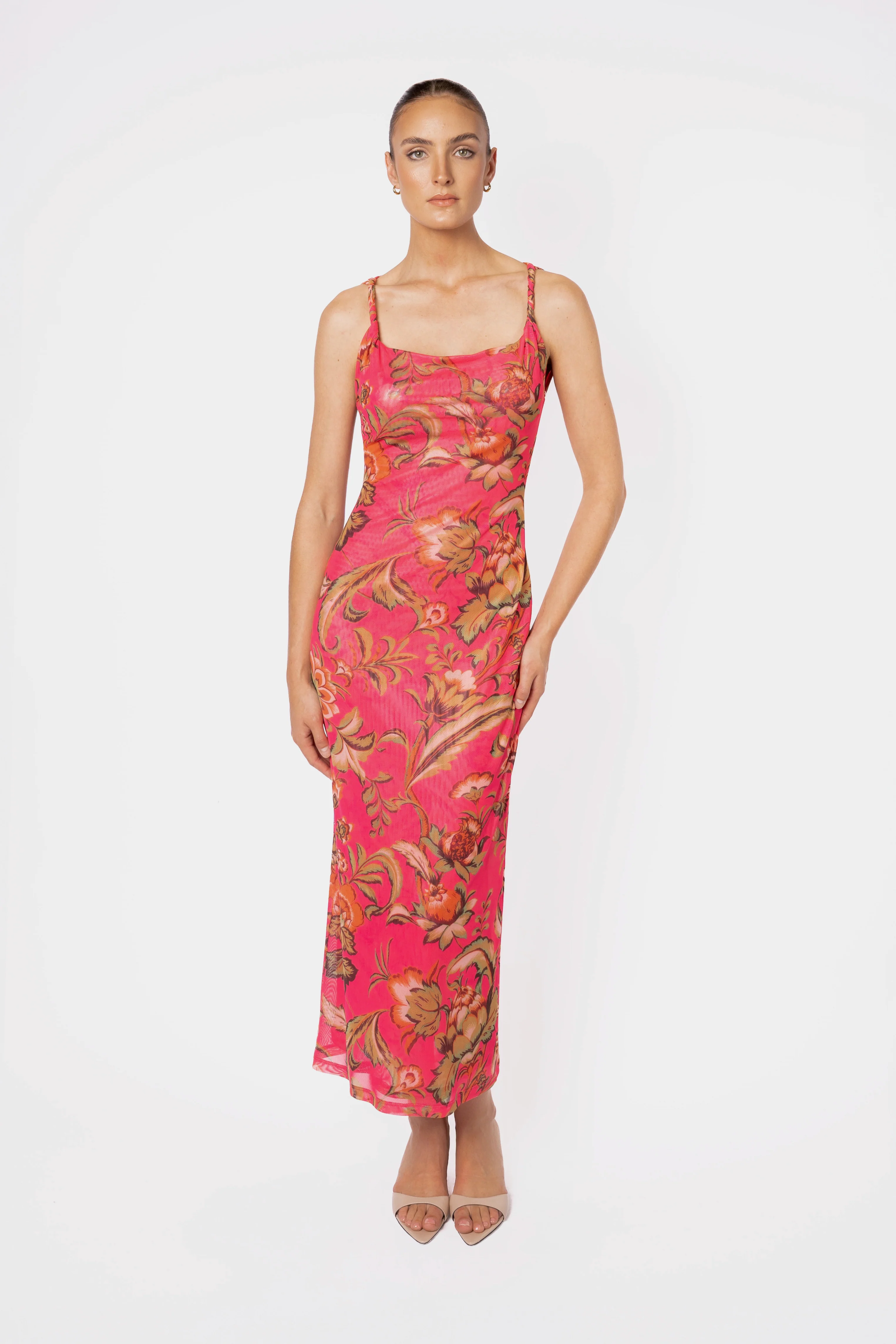 One Fell Swoop Torto Tank Dress - Pink Parrot - Image 11