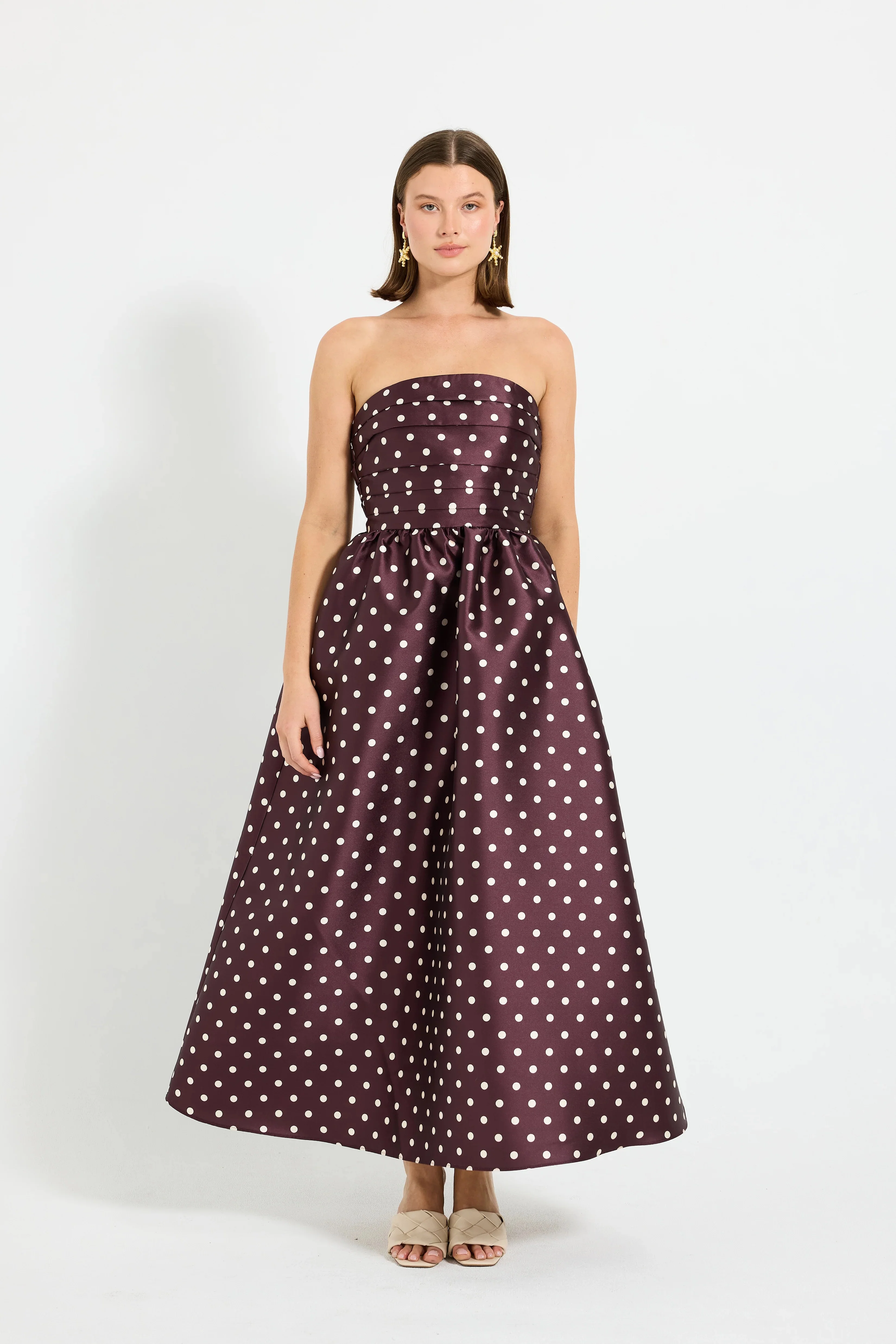 Pasduchas Alistair Strapless Midi Dress - Blackberry Spot - Image 2