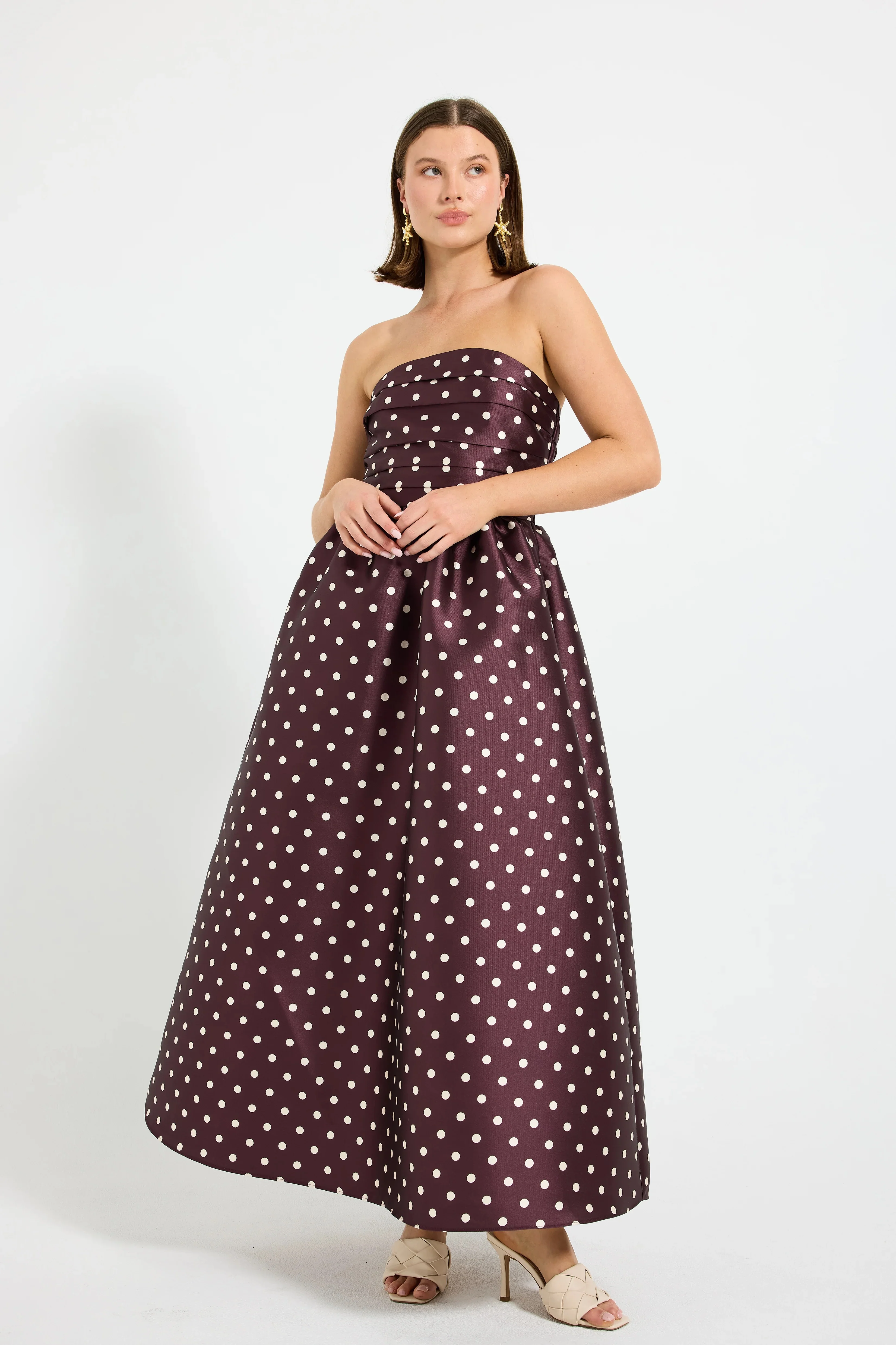 Pasduchas Alistair Strapless Midi Dress - Blackberry Spot - Image 4