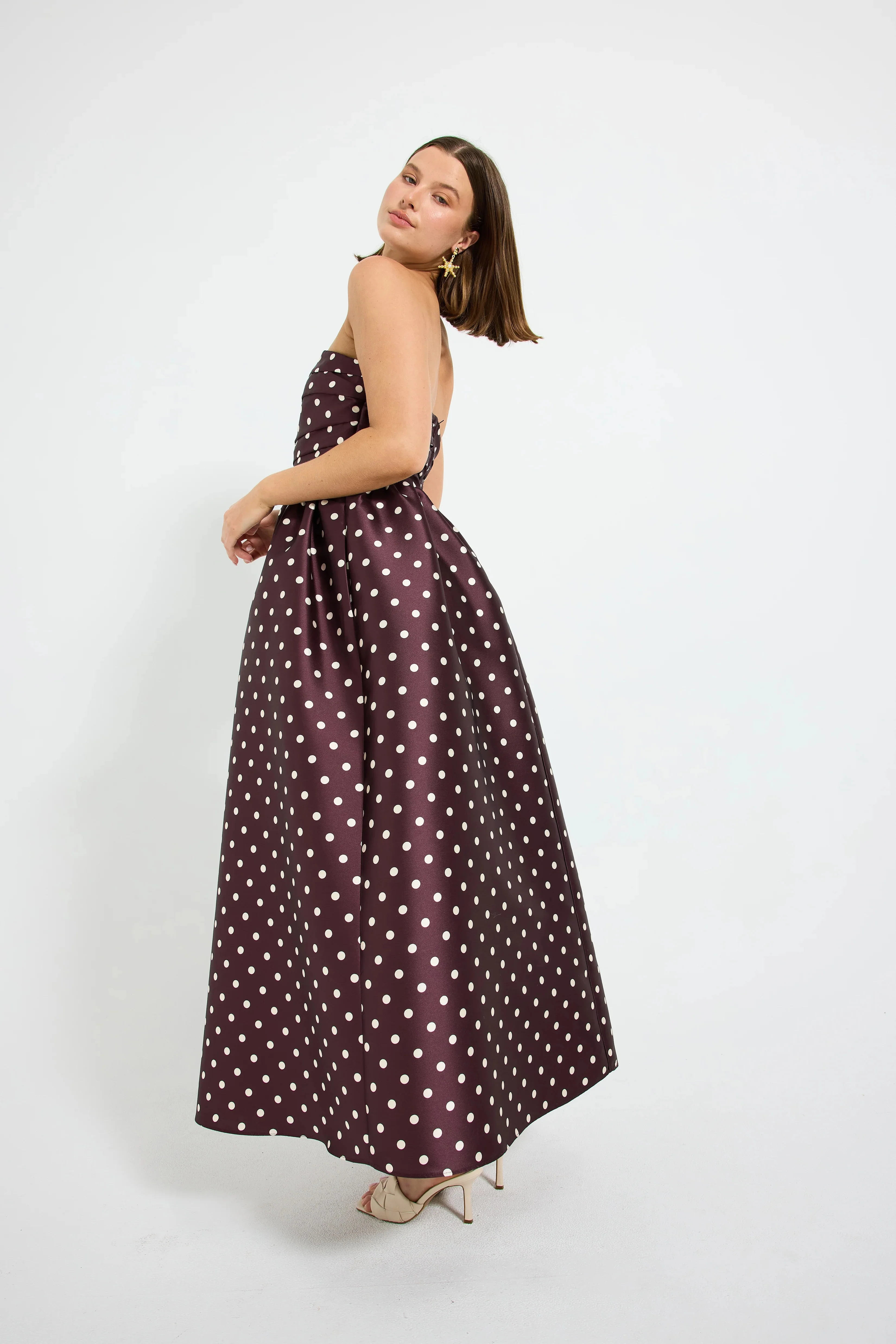Pasduchas Alistair Strapless Midi Dress - Blackberry Spot - Image 5