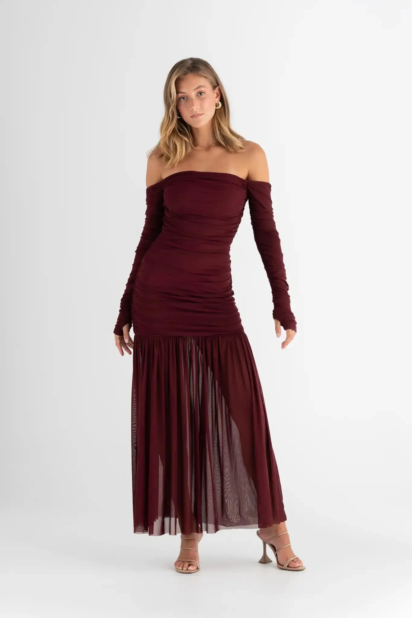 Pasduchas Echo Hourglass Midi Dress - Cherry - Image 4