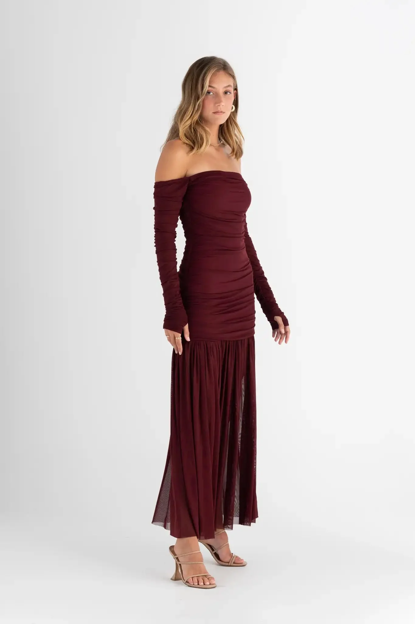 Pasduchas Echo Hourglass Midi Dress - Cherry - Image 5