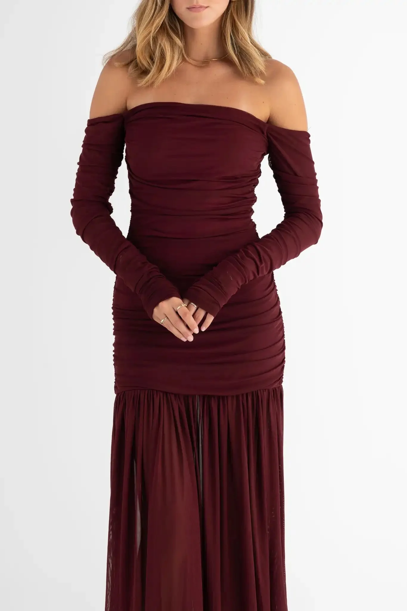 Pasduchas Echo Hourglass Midi Dress - Cherry - Image 7