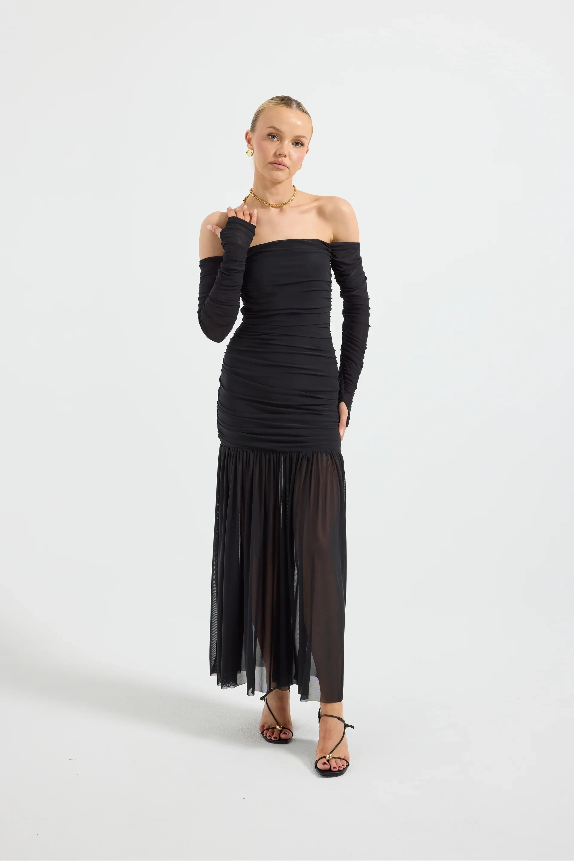 Pasduchas Echo Hourglass Midi Dress - Black - Image 6