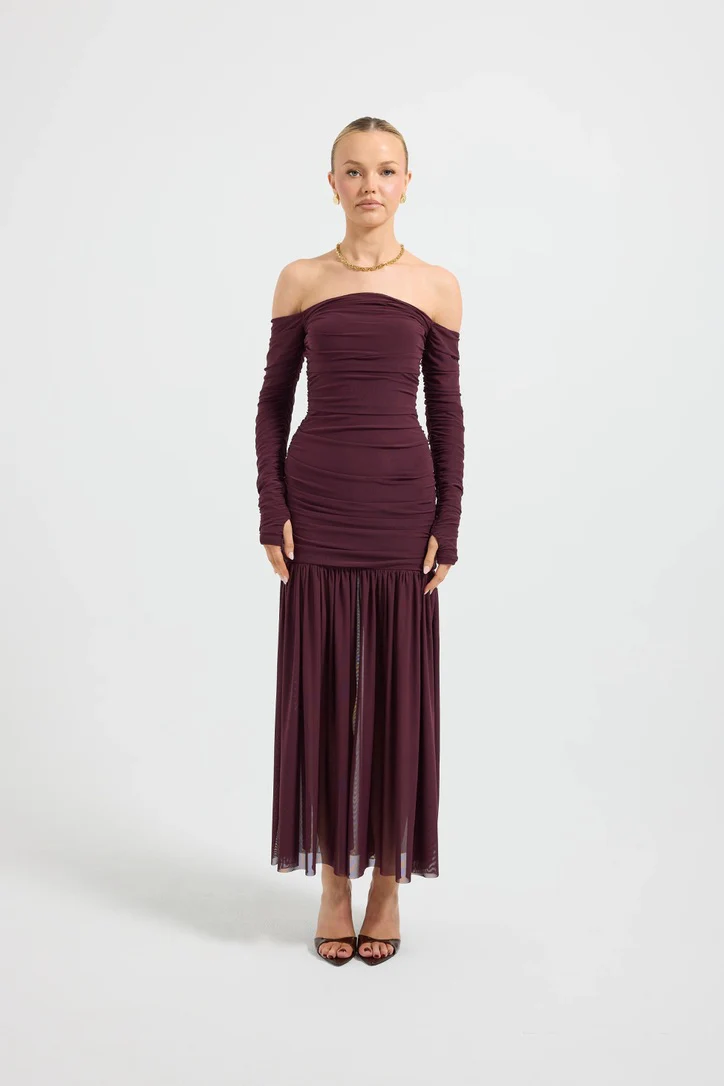 Pasduchas Echo Hourglass Midi Dress - Cherries Jubilee