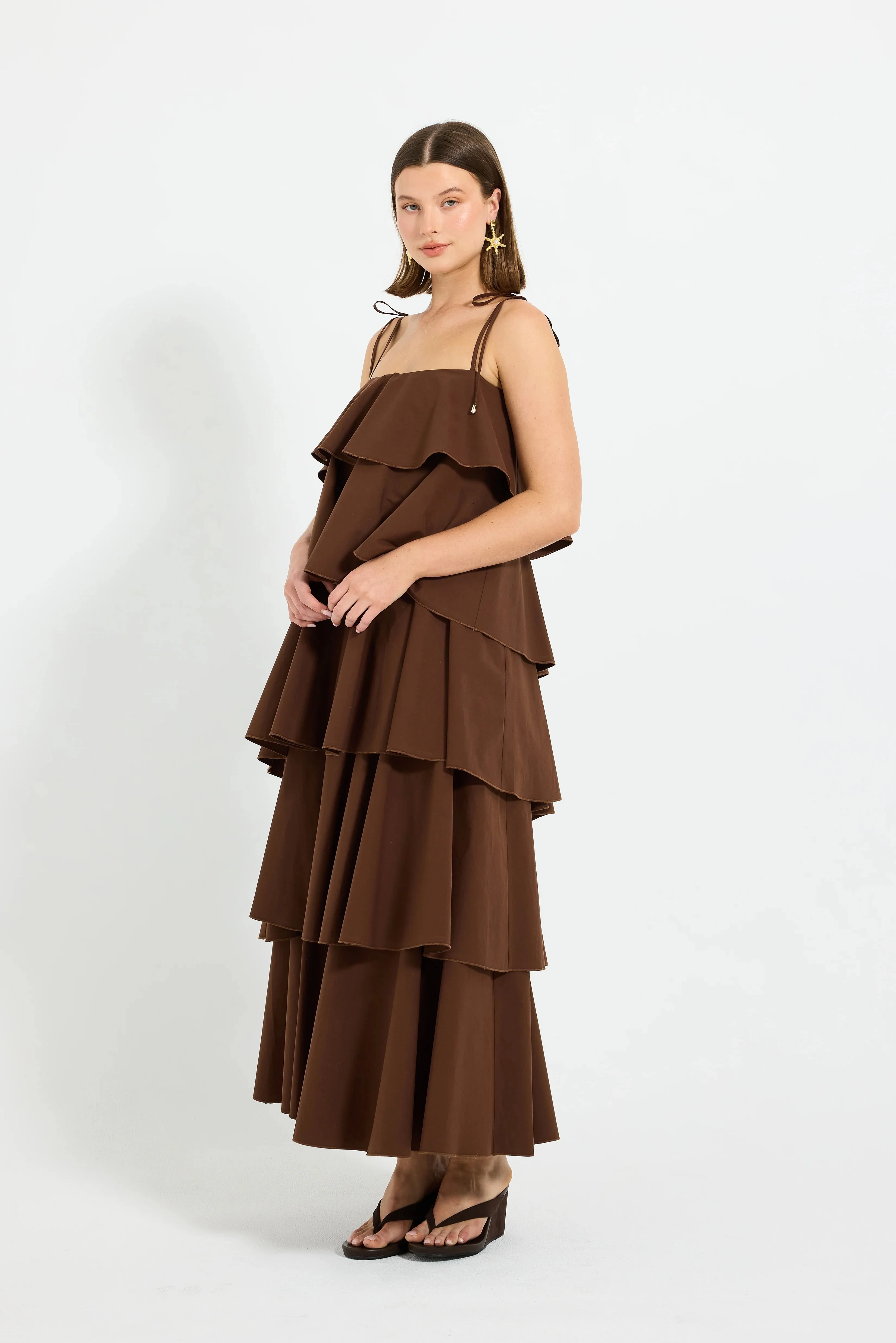 Pasduchas Ellis Tiered Maxi - Chocolate - Image 2