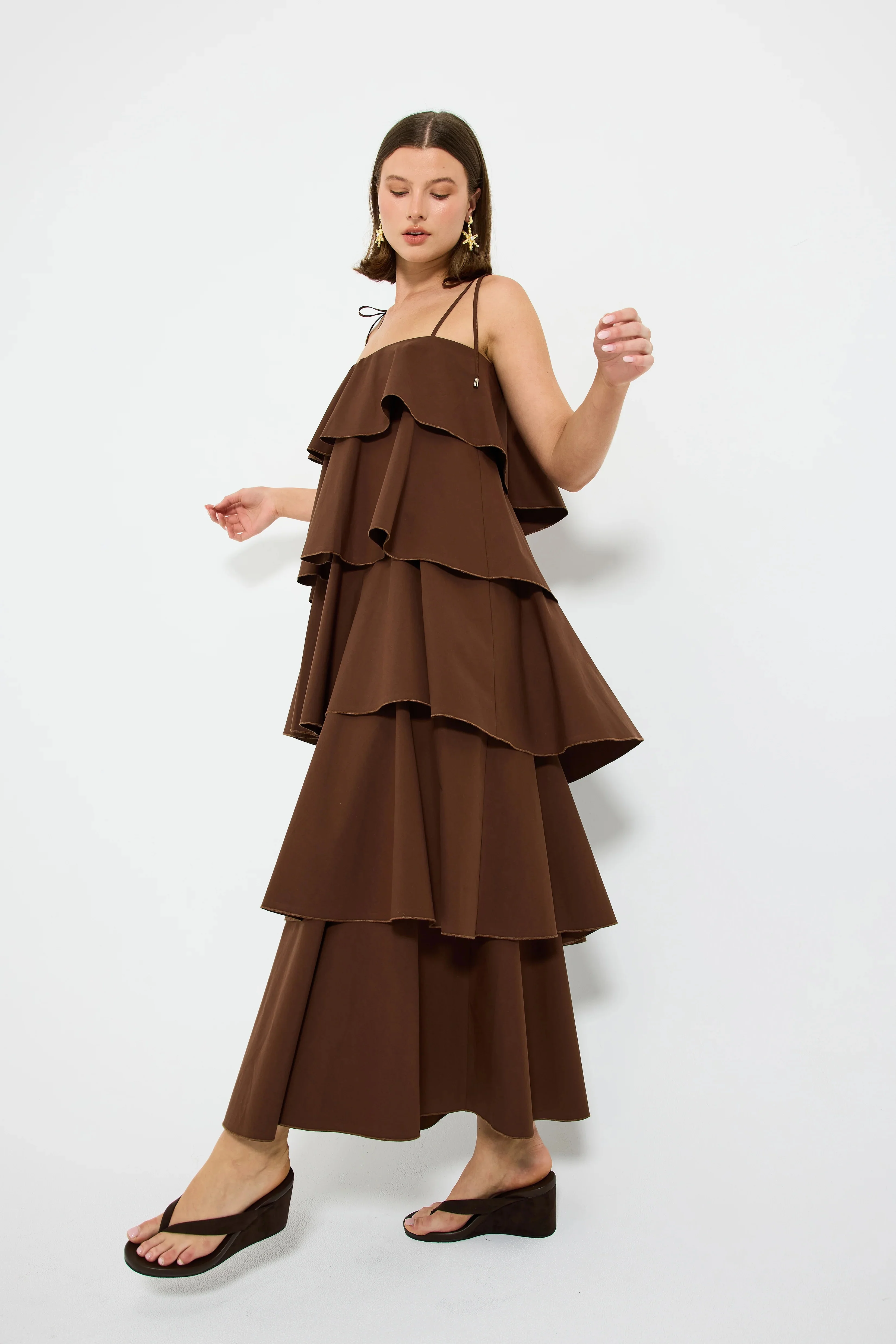 Pasduchas Ellis Tiered Maxi - Chocolate - Image 5