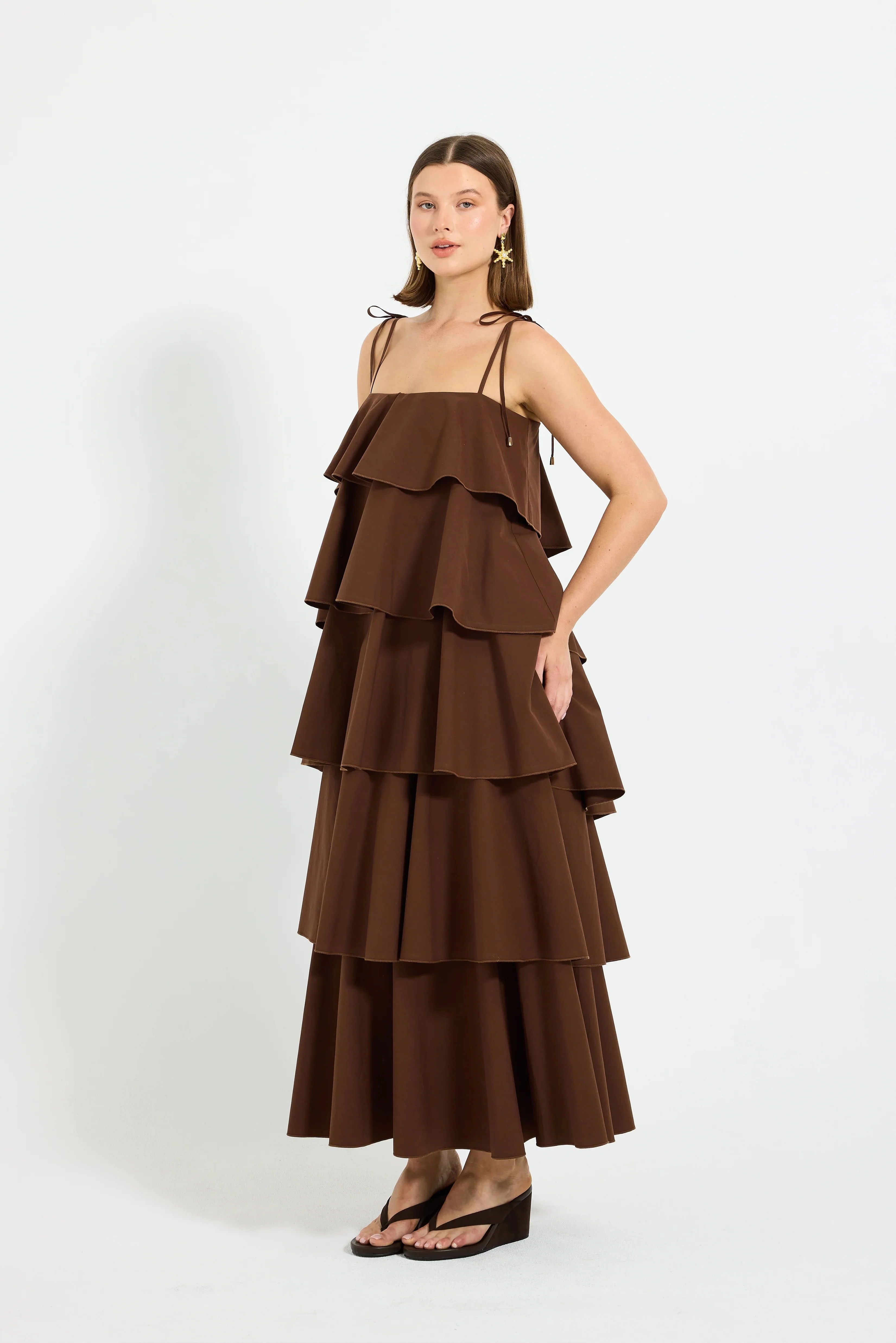 Pasduchas Ellis Tiered Maxi - Chocolate - Image 6