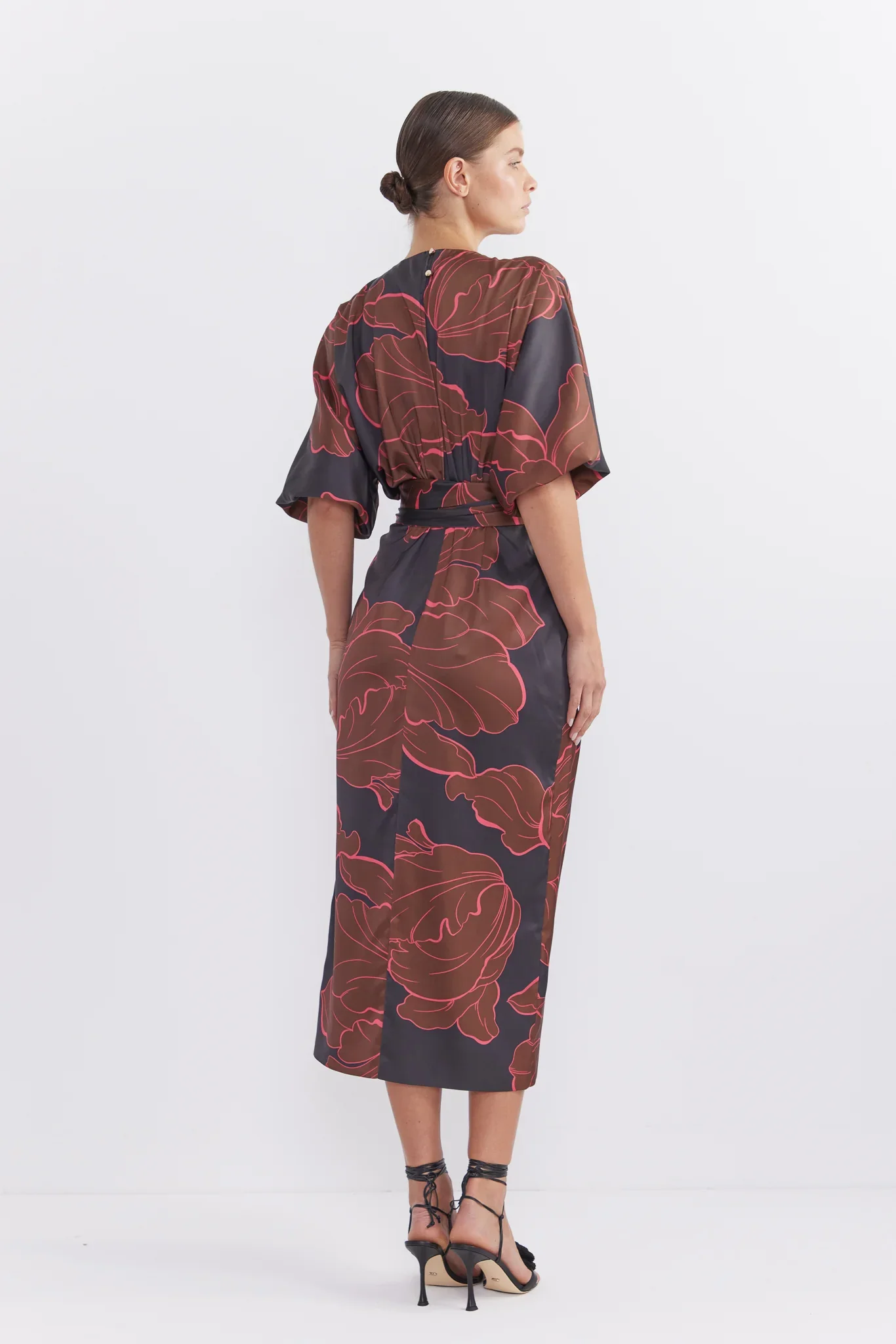 Pasduchas Farah Wrap Midi Dress - Dark Floral - Image 5