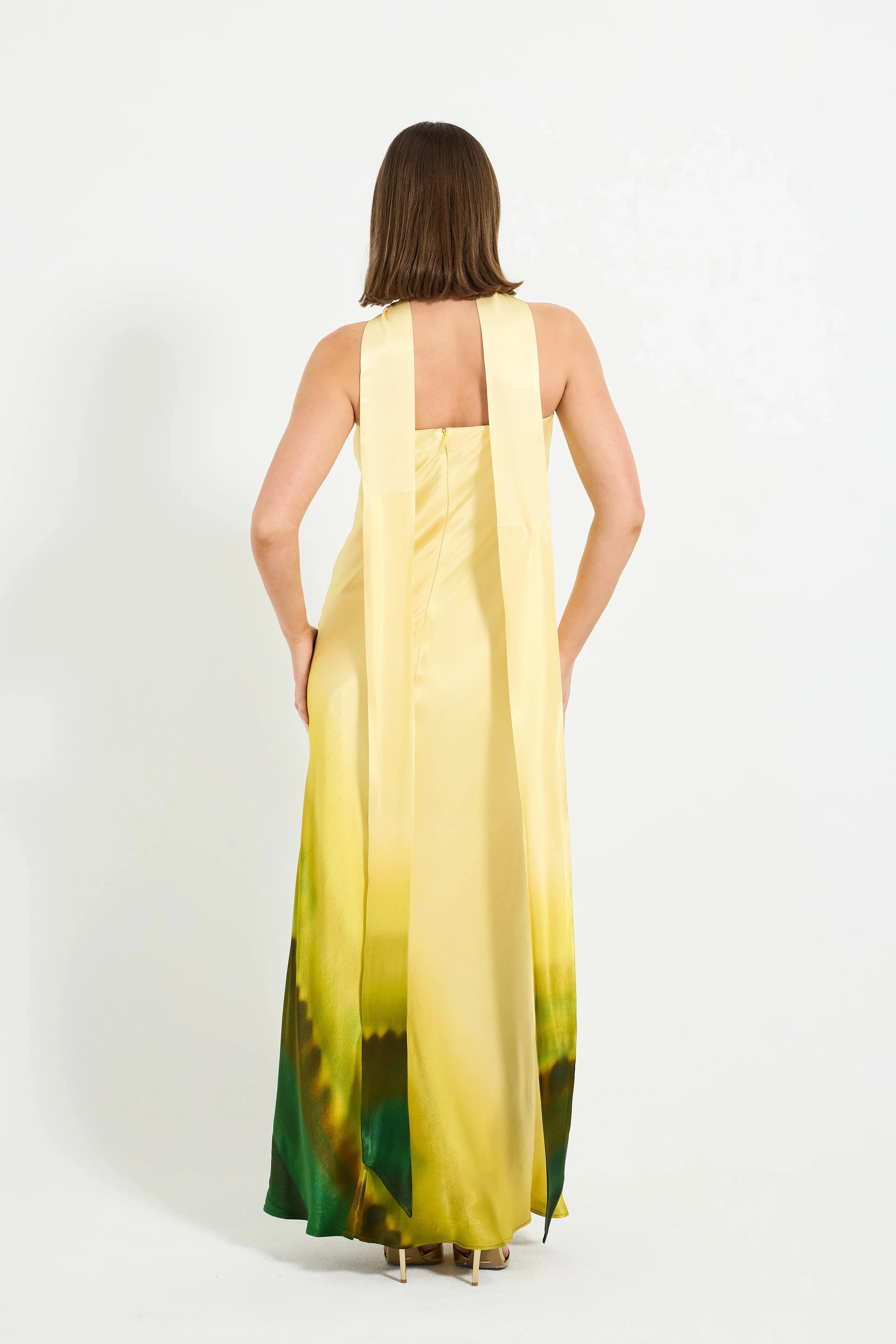 Pasduchas Hugo Strapless Maxi - Moss Ombre - Image 2