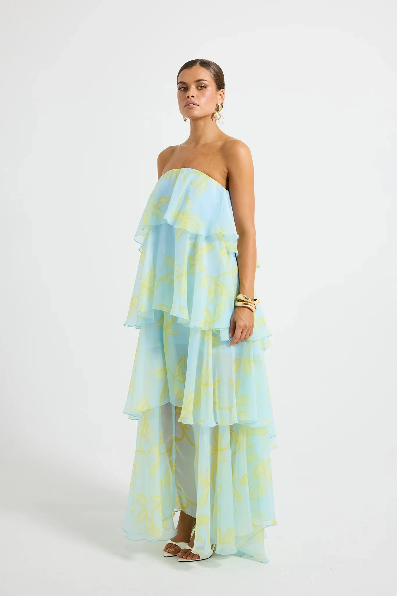 Pasduchas Jasmin Tiered Maxi Dress - Ocean Honey - Image 3