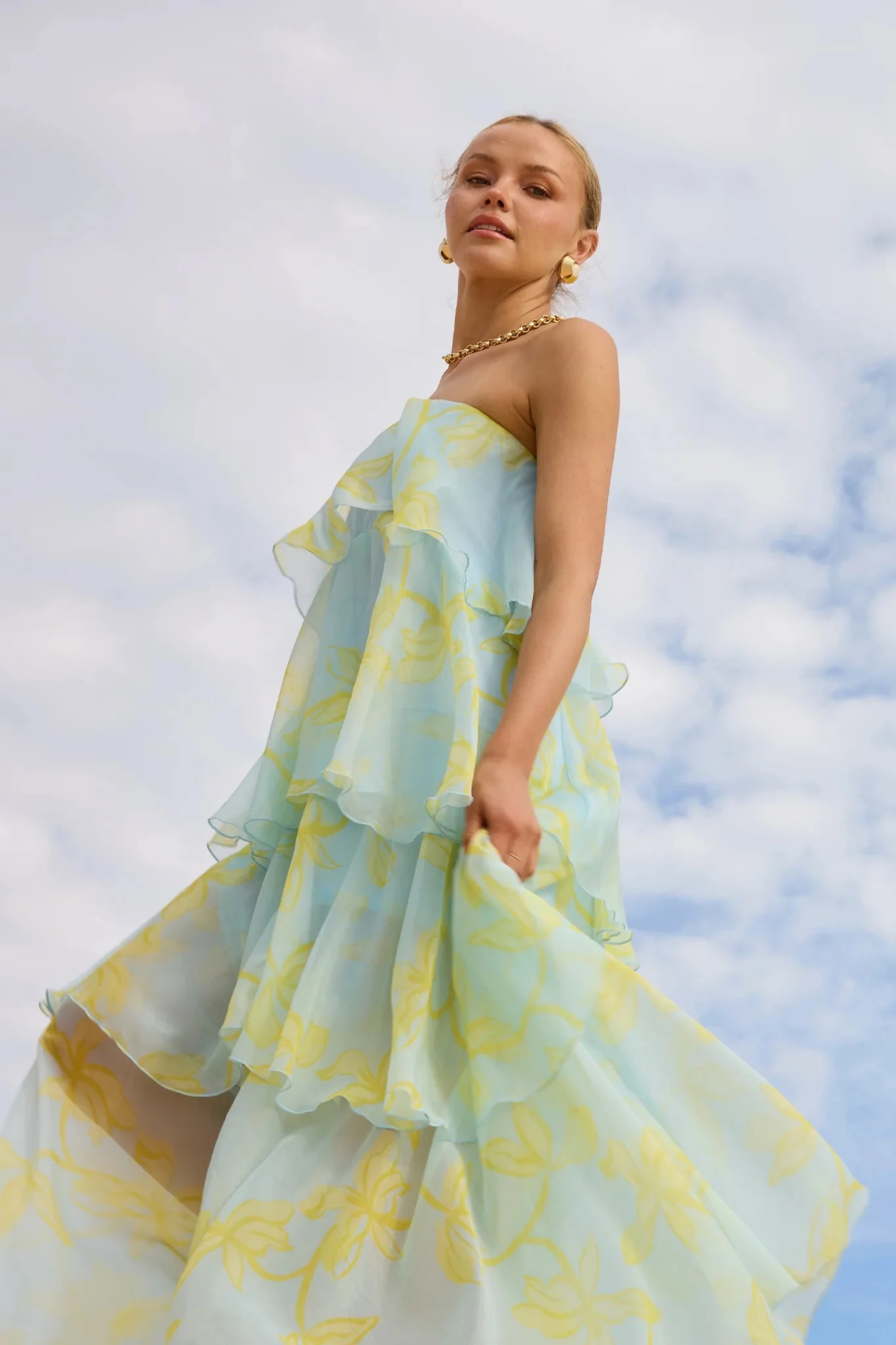 Pasduchas Jasmin Tiered Maxi Dress - Ocean Honey - Image 8