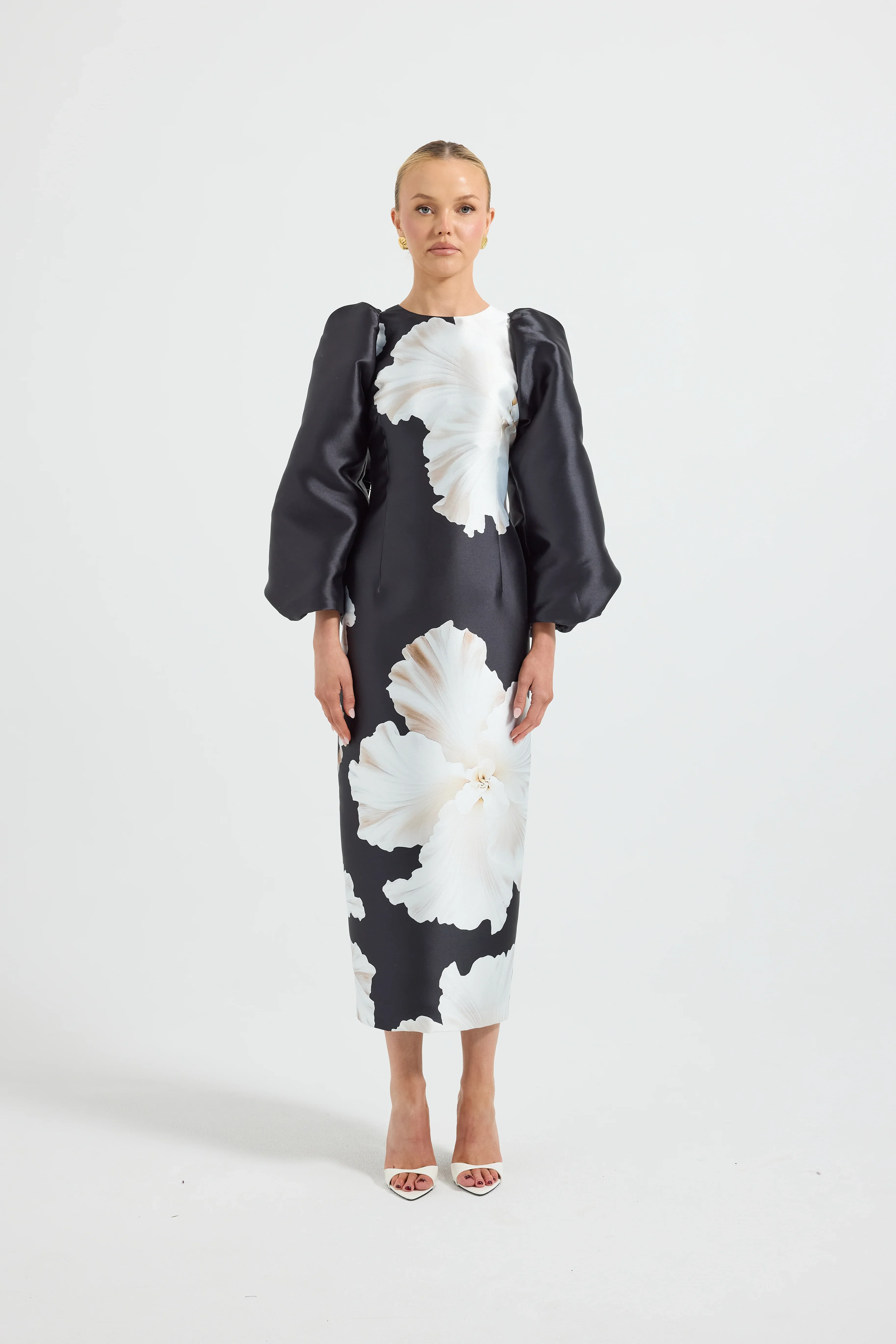 Pasduchas Lini Sleeve Midi Dress - Midnight
