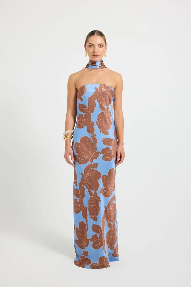 Pasduchas Lucent Strapless Maxi Dress - Choc Ocean - Image 2
