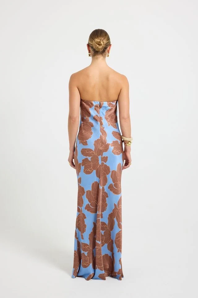 Pasduchas Lucent Strapless Maxi Dress - Choc Ocean - Image 6