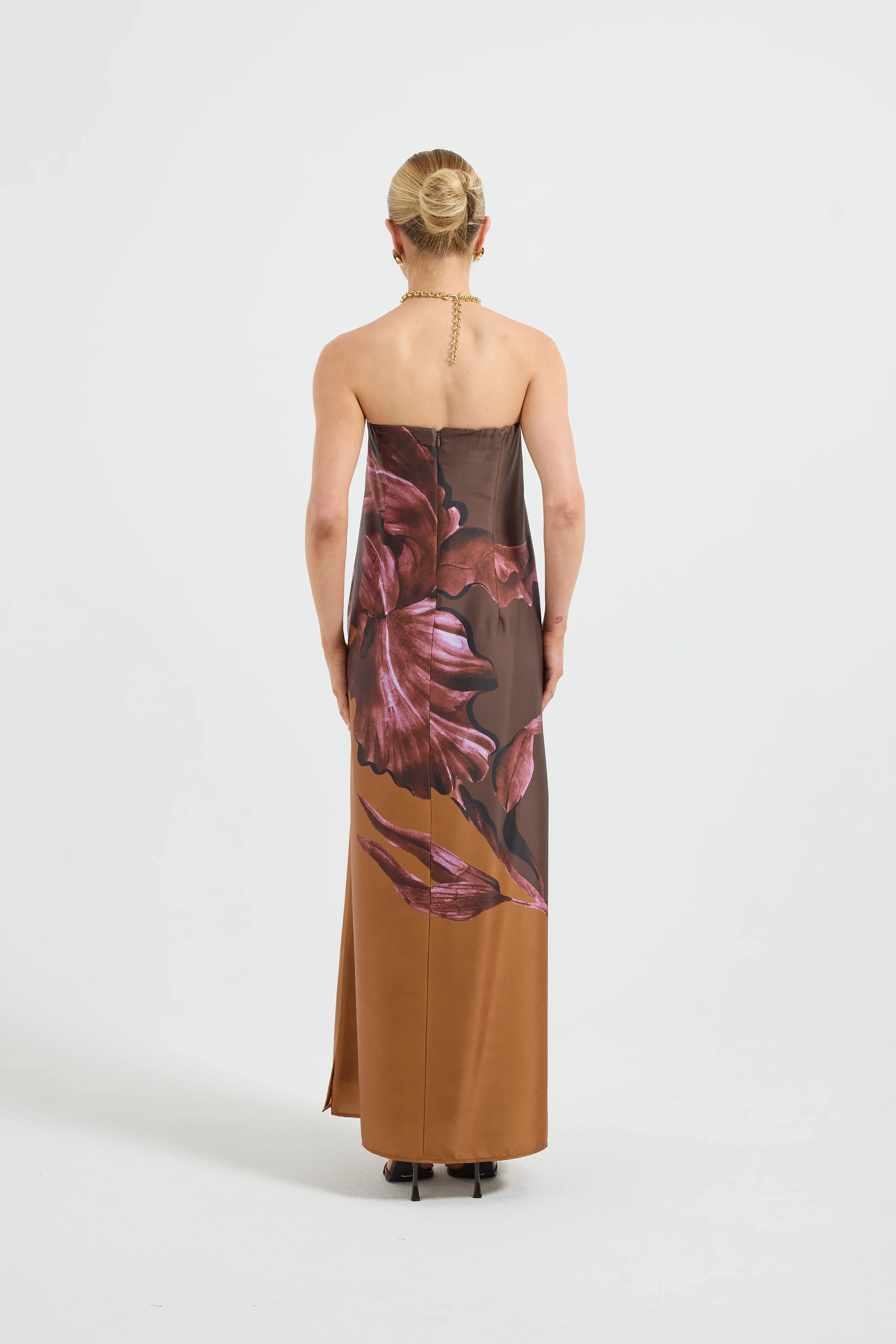 Pasduchas Moonflower Column Maxi Dress - Fudge Floral - Image 4