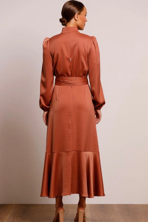 Pasduchas Pinnacle Sleeve Midi Dress - Cinnamon - Image 6