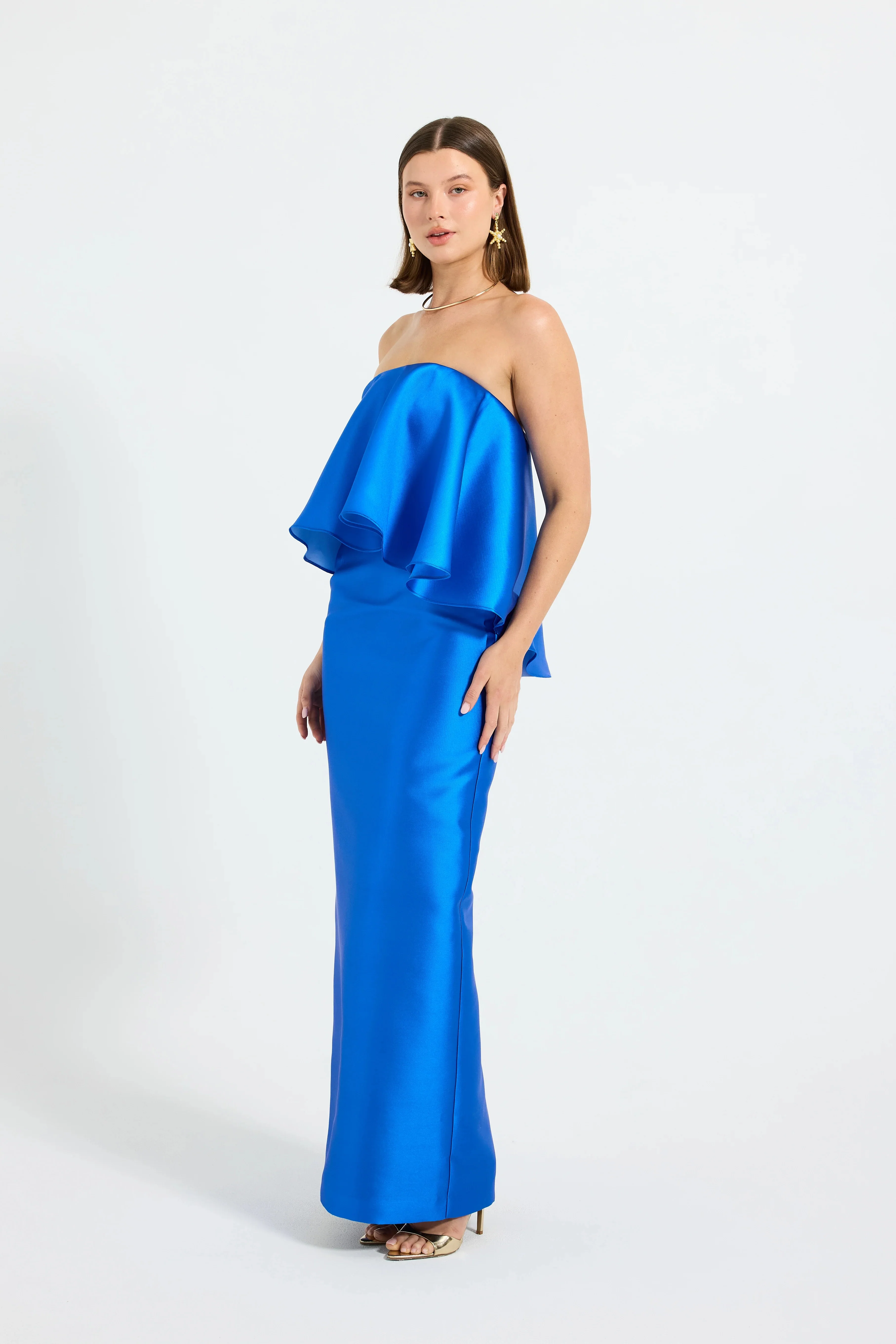 Pasduchas Pippa Drape Maxi Dress - Cobalt - Image 4