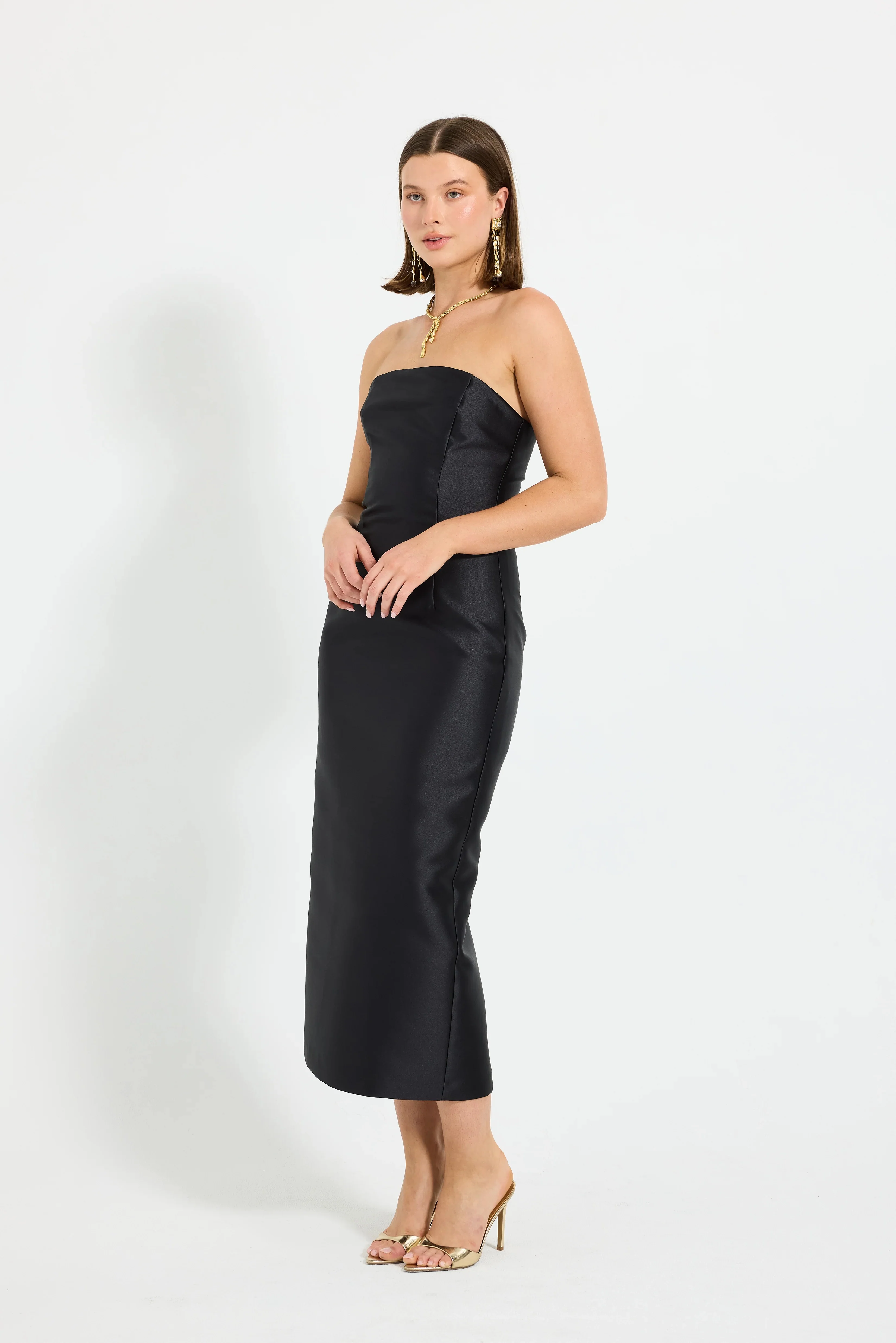 Pasduchas Pippa Fitted Midi Dress - Black - Image 2