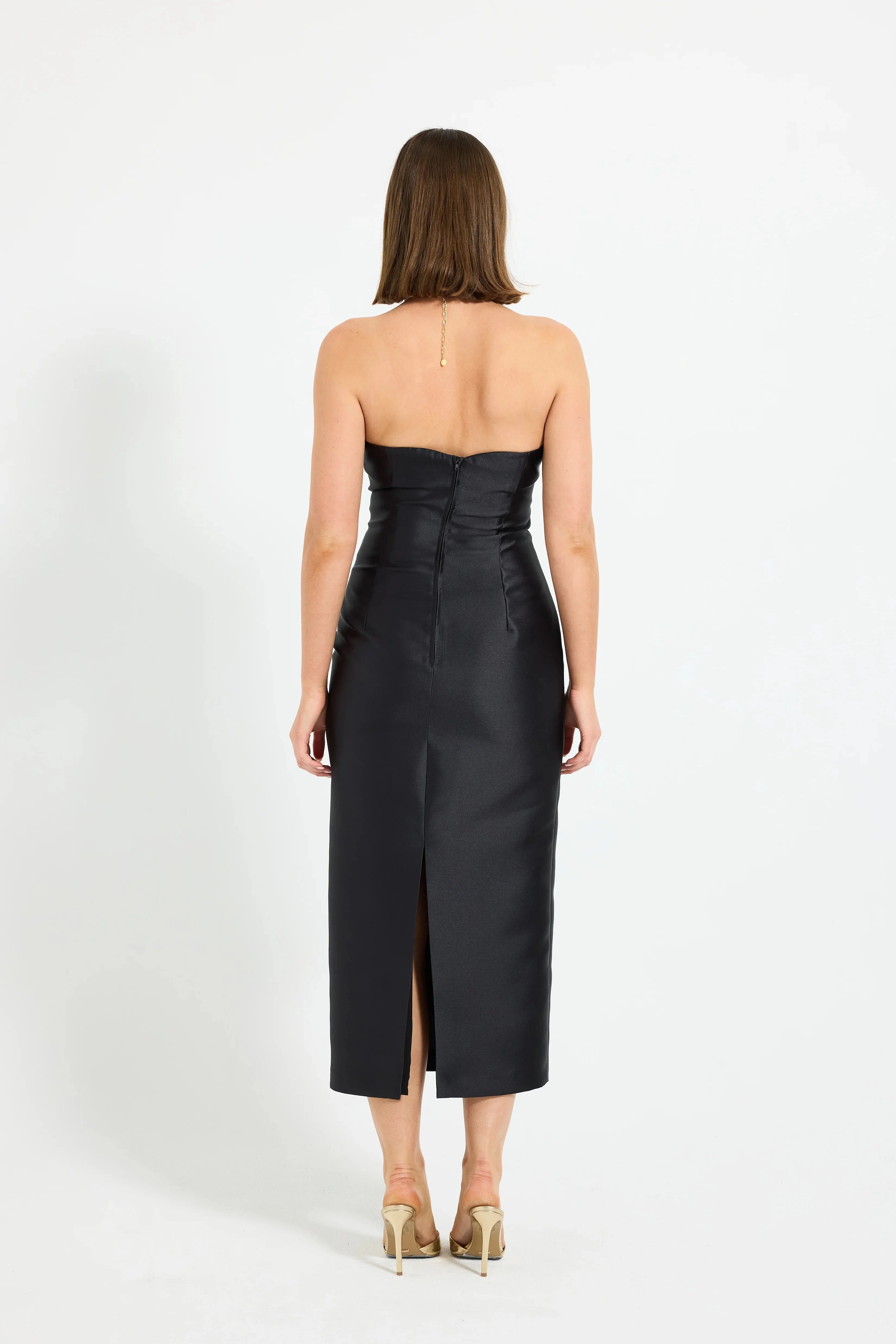 Pasduchas Pippa Fitted Midi Dress - Black - Image 3