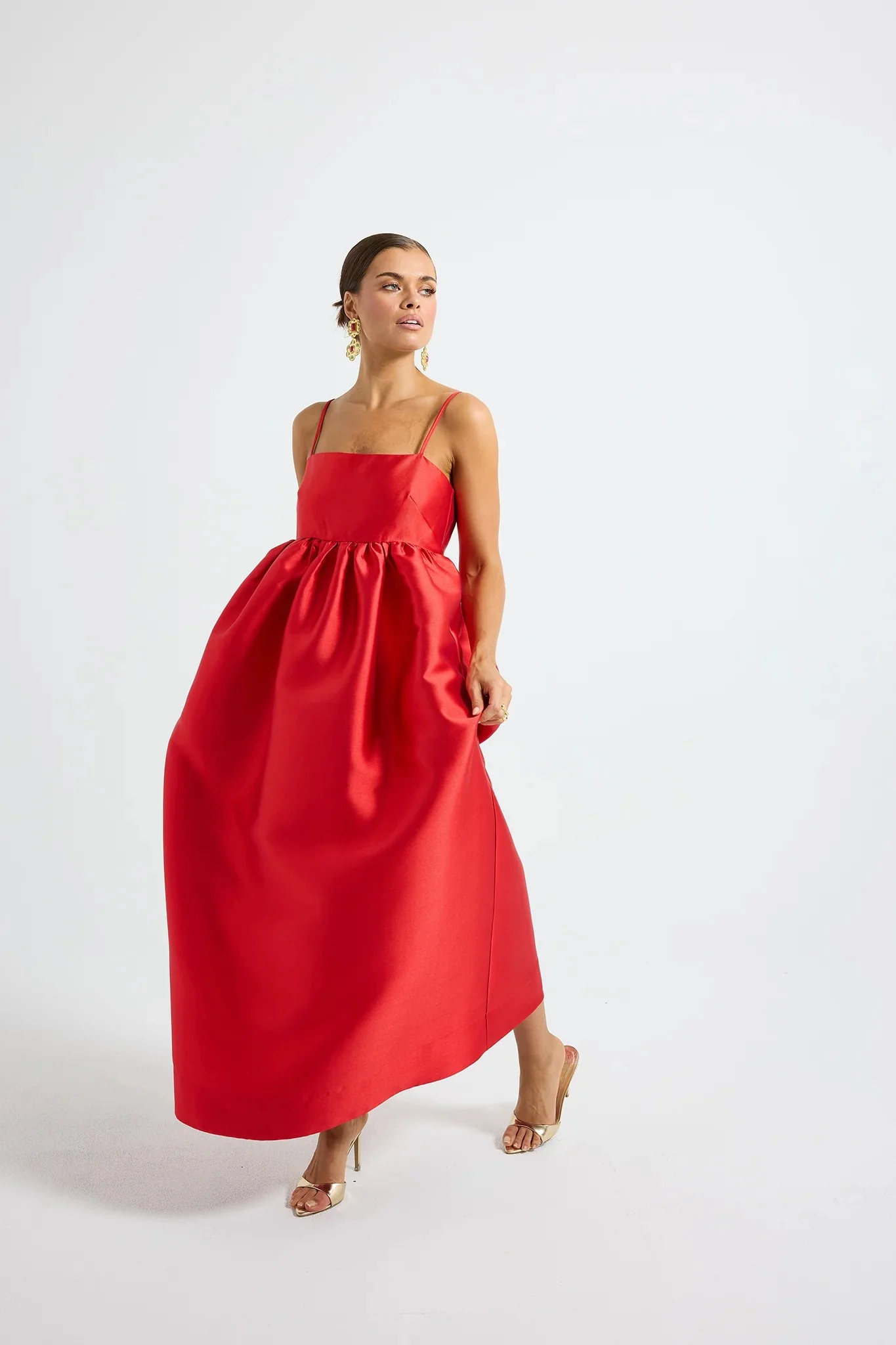Pasduchas Pippa Flared Midi Dress - Poppy - Image 3