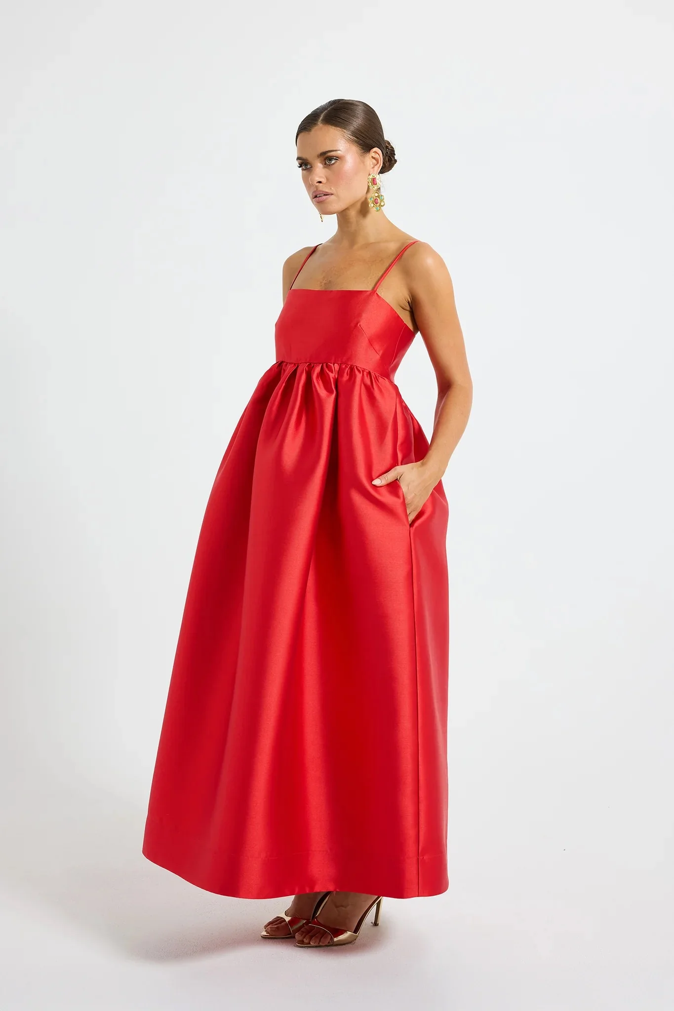 Pasduchas Pippa Flared Midi Dress - Poppy - Image 4