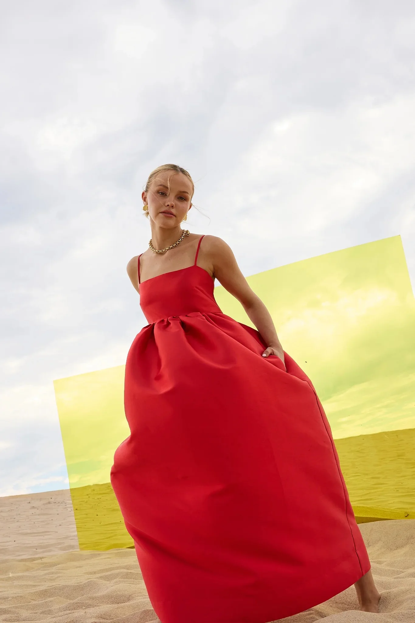 Pasduchas Pippa Flared Midi Dress - Poppy - Image 5