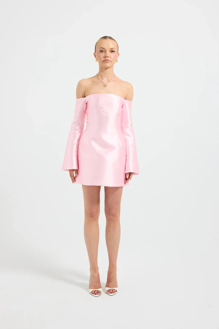 Pasduchas Pippa Long Sleeve Mini Dress - Powder Pink