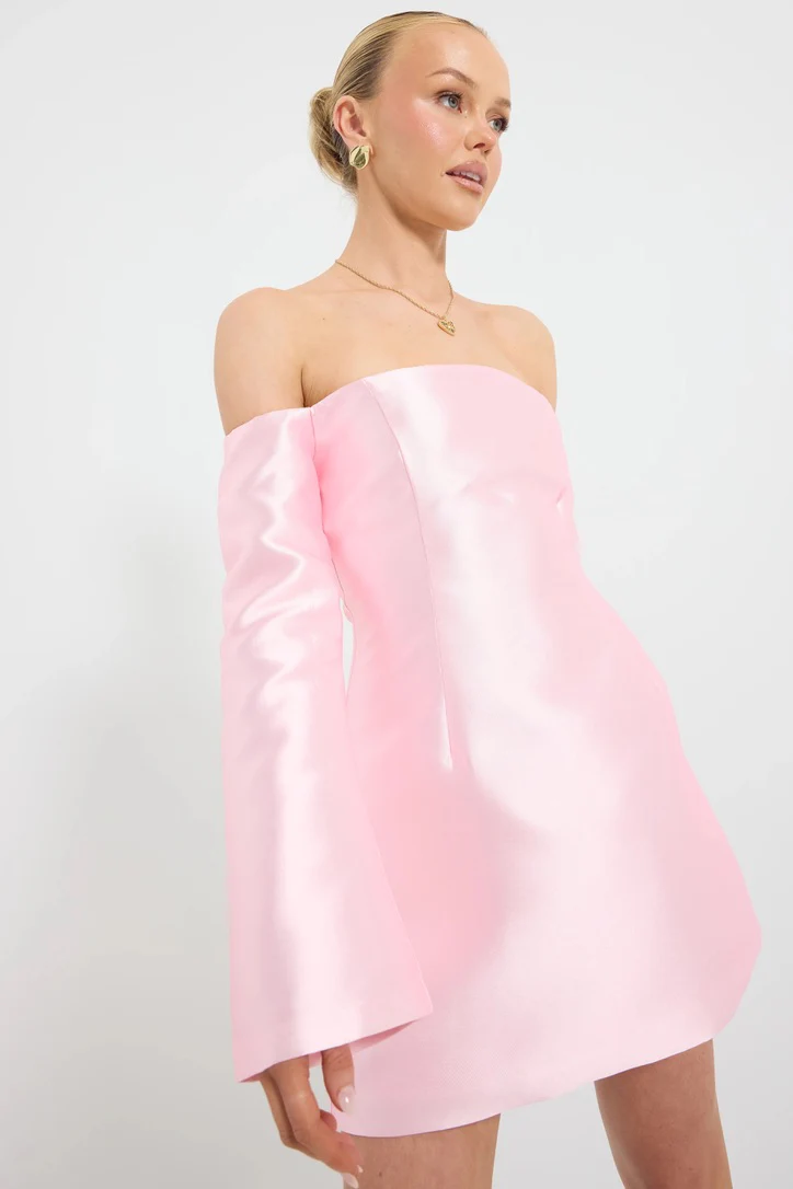 Pasduchas Pippa Long Sleeve Mini Dress - Powder Pink - Image 4