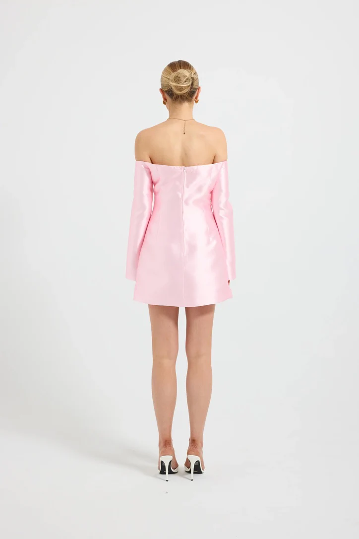 Pasduchas Pippa Long Sleeve Mini Dress - Powder Pink - Image 5