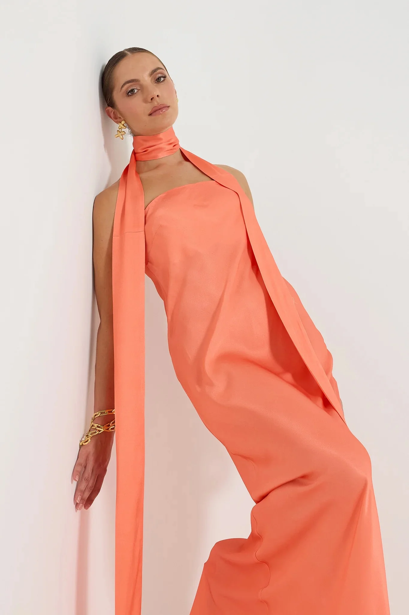 Pasduchas Quin Strapless Maxi Dress - Tangerine - Image 5