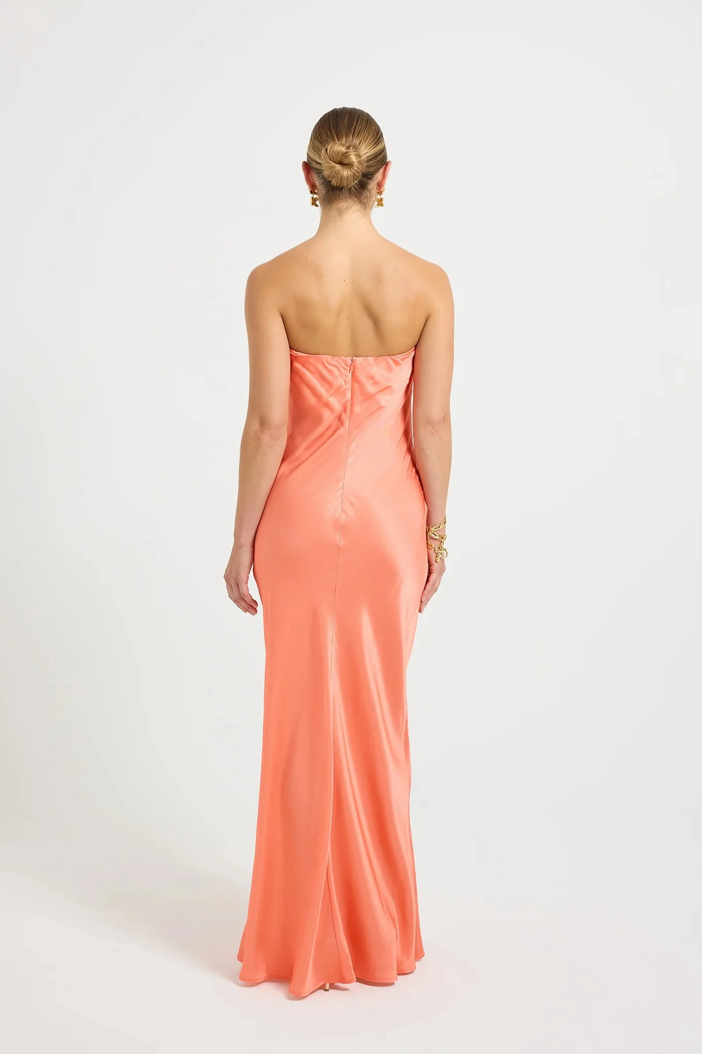 Pasduchas Quin Strapless Maxi Dress - Tangerine - Image 7