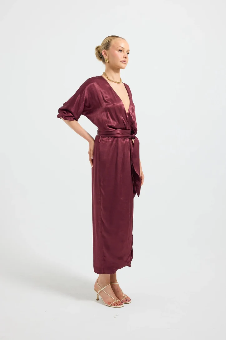Pasduchas Quinn Wrap Midi Dress - Cherries Jubilee - Image 5