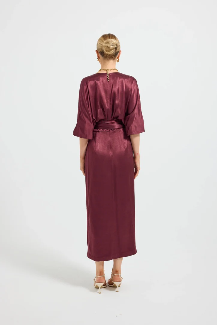 Pasduchas Quinn Wrap Midi Dress - Cherries Jubilee - Image 6