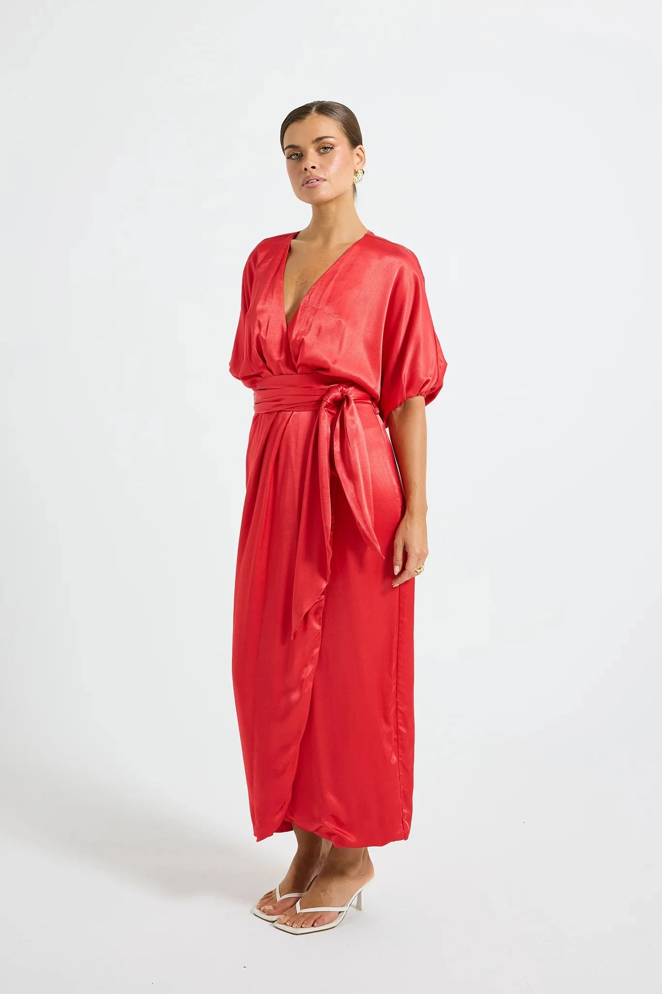 Pasduchas Quinn Wrap Midi Dress - Poppy - Image 2