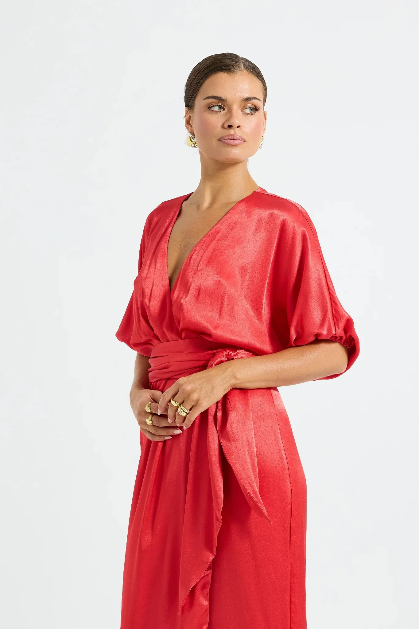 Pasduchas Quinn Wrap Midi Dress - Poppy - Image 4