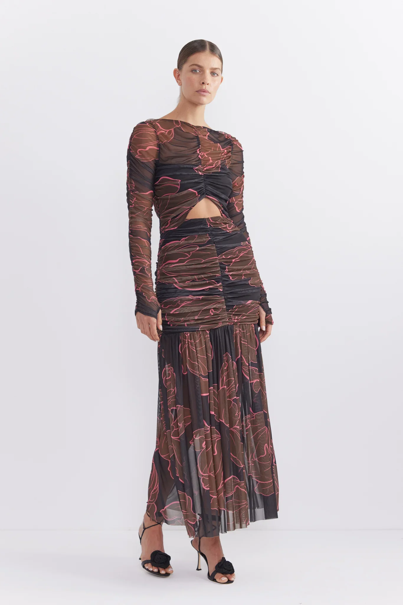 Pasduchas Rosetta Hourglass Midi - Dark Floral - Image 4