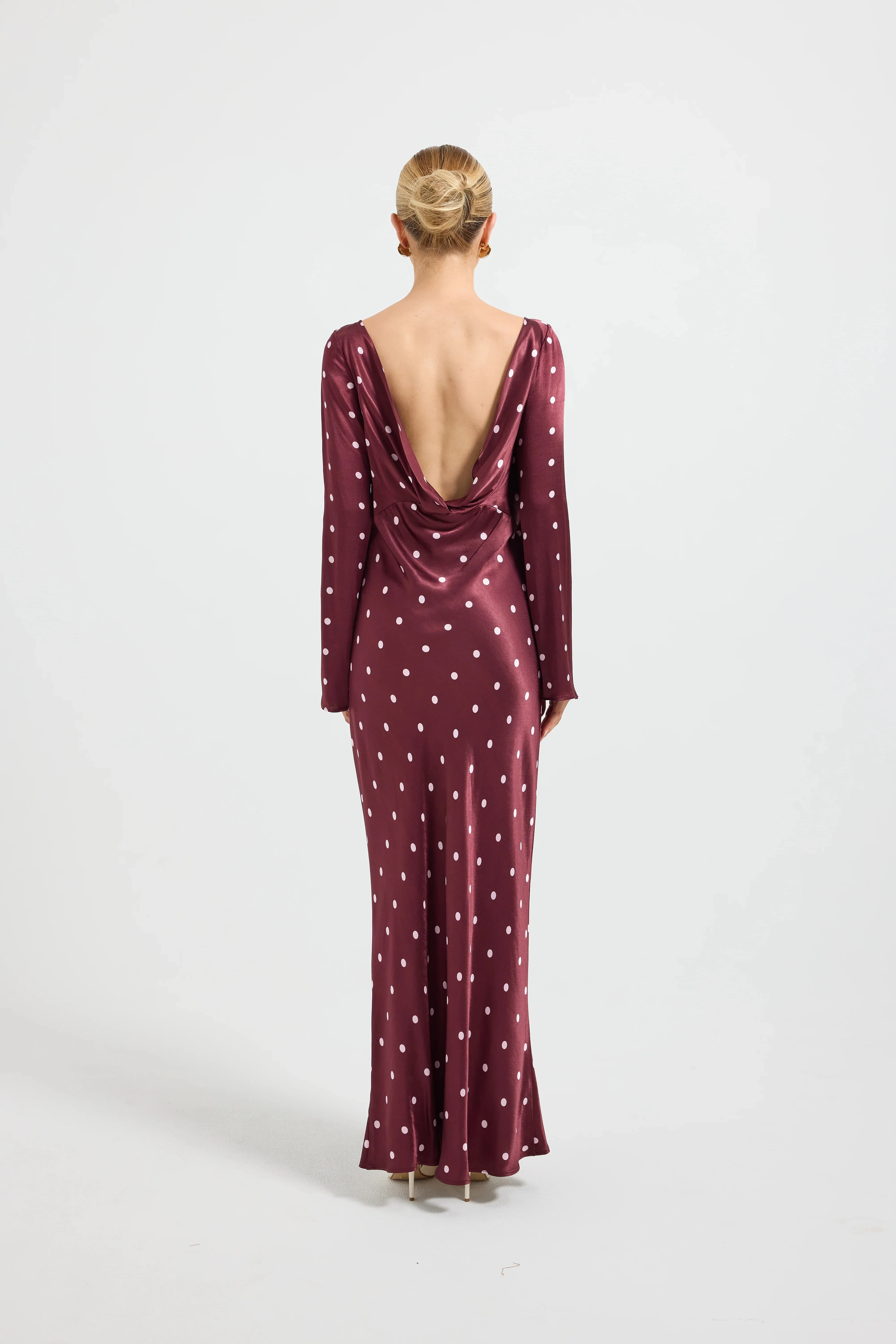 Pasduchas Rowan Sleeve Midi Dress - Cherry & Pink Spot - Image 4