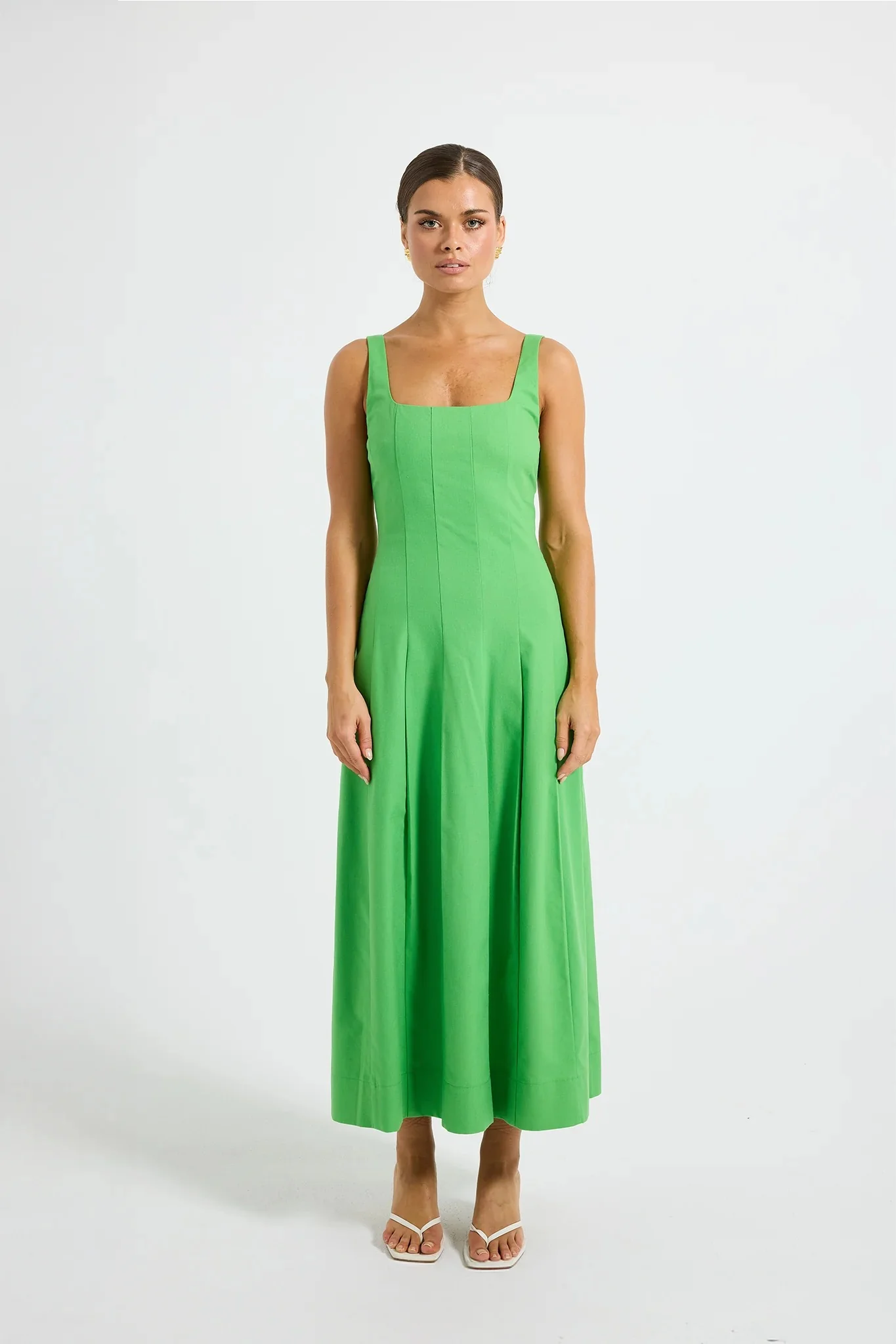 Pasduchas Vera Panelled Midi Dress - Clover