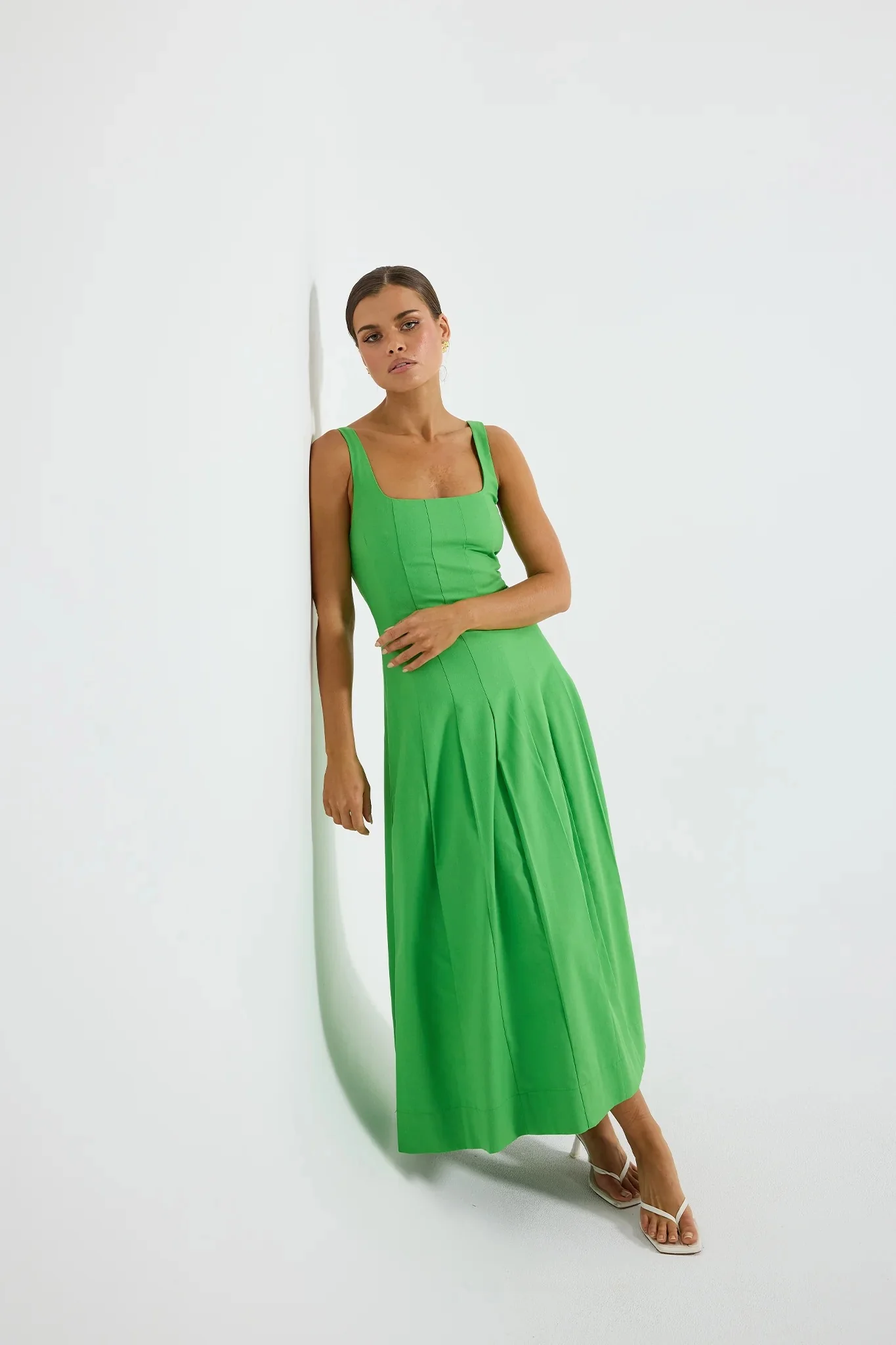 Pasduchas Vera Panelled Midi Dress - Clover - Image 3