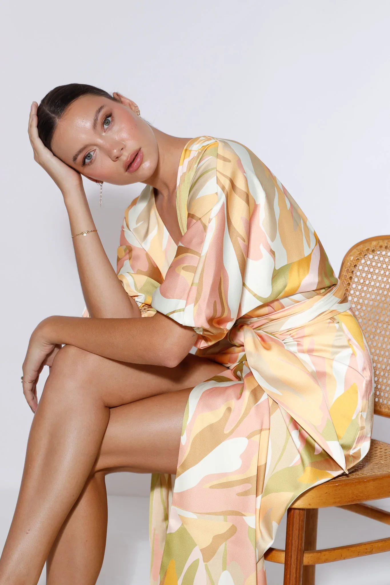 Pasduchas Vista Wrap Midi Dress - Sunset - Image 3