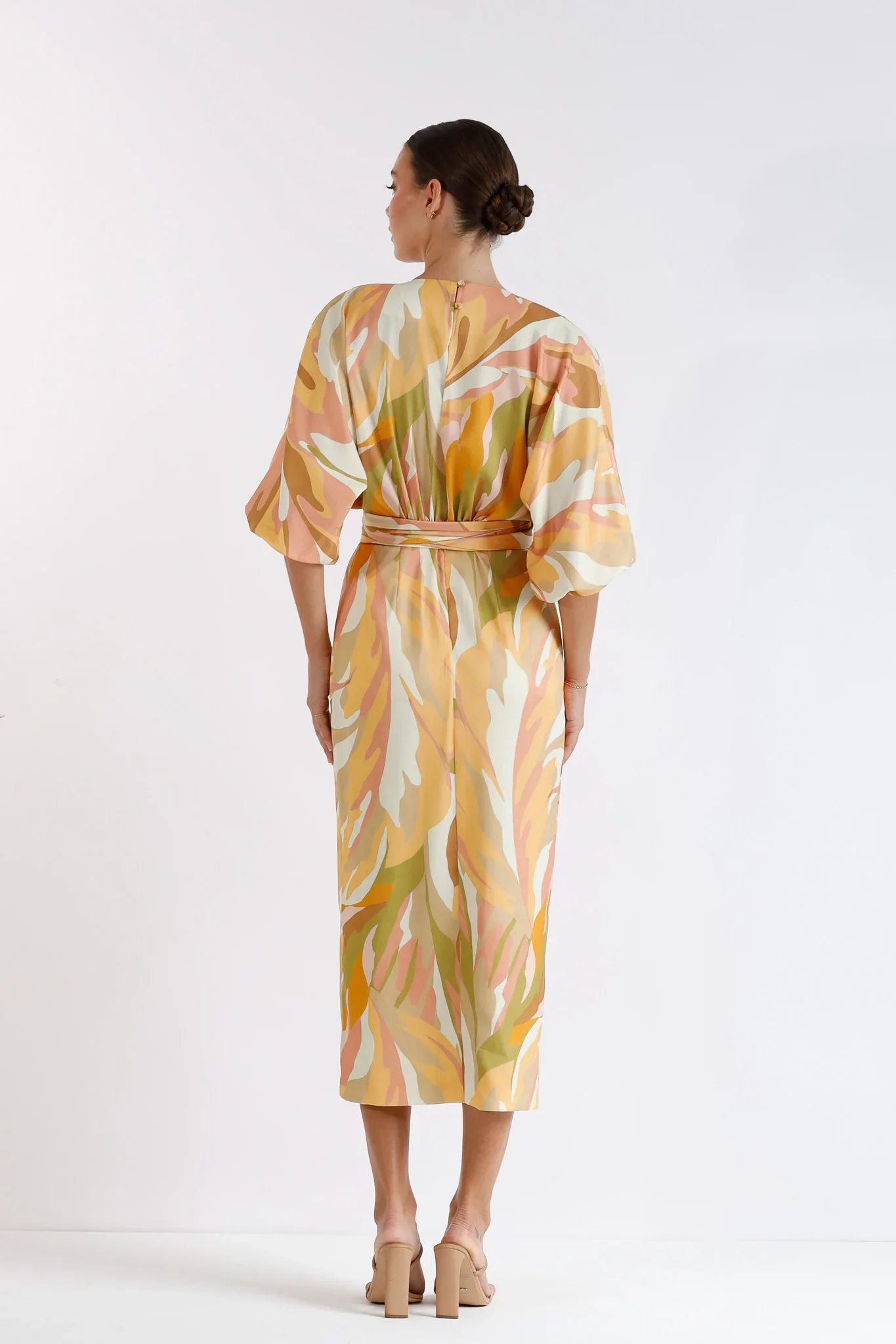 Pasduchas Vista Wrap Midi Dress - Sunset - Image 5