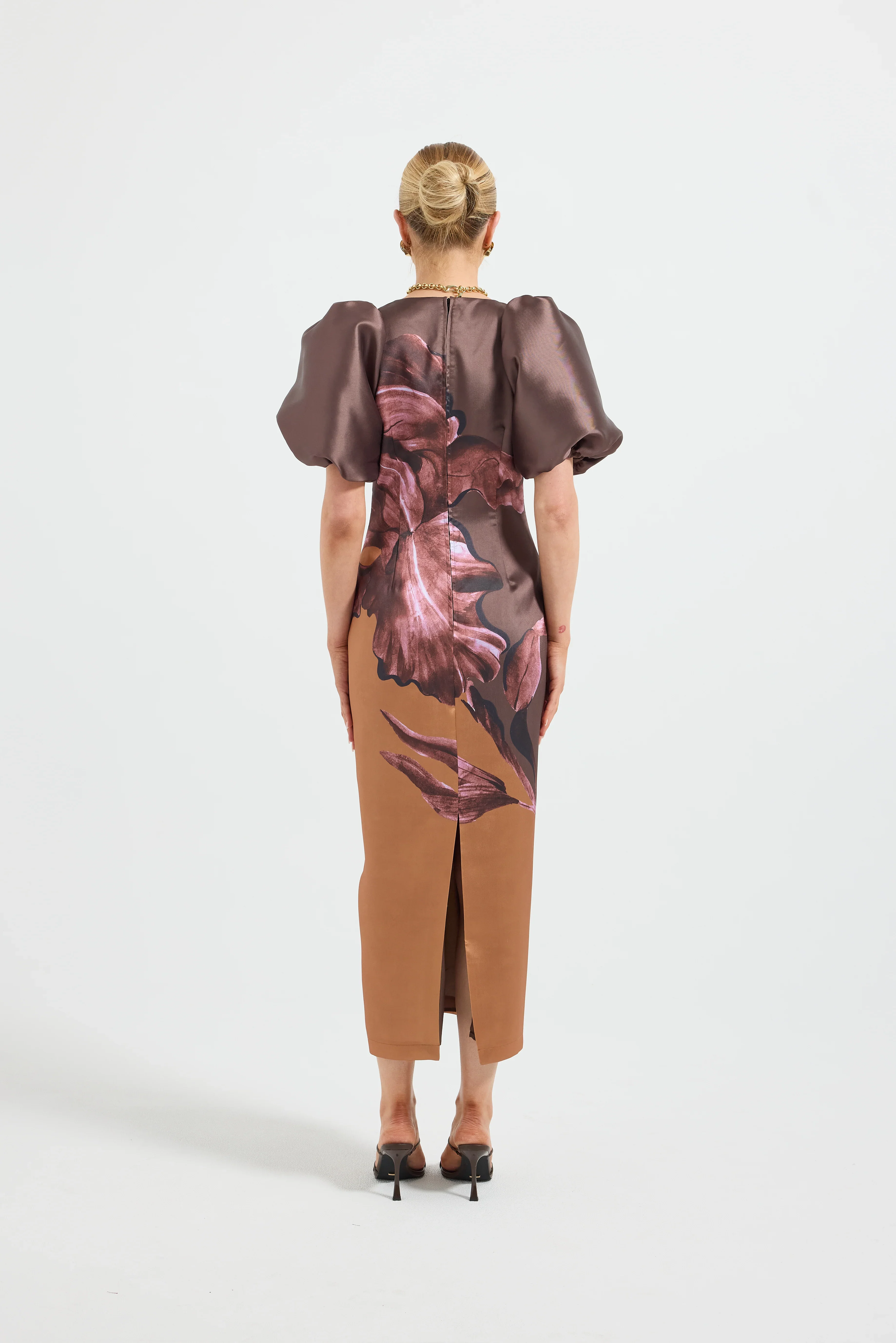 Pasduchas Wildbloom Sleeve Midi Dress - Fudge Floral - Image 3