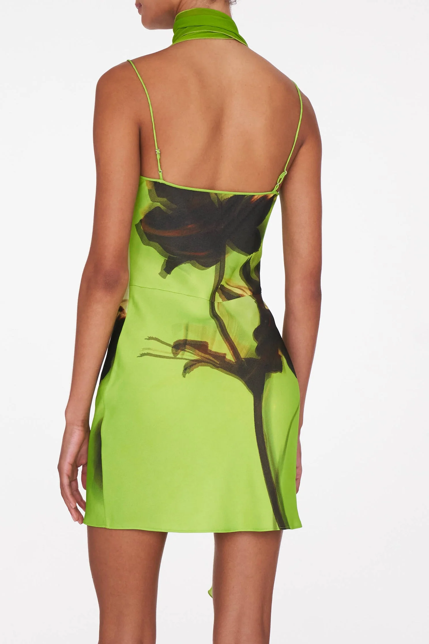 Rat & Boa Orisha Mini Dress - Green Flower - Image 3