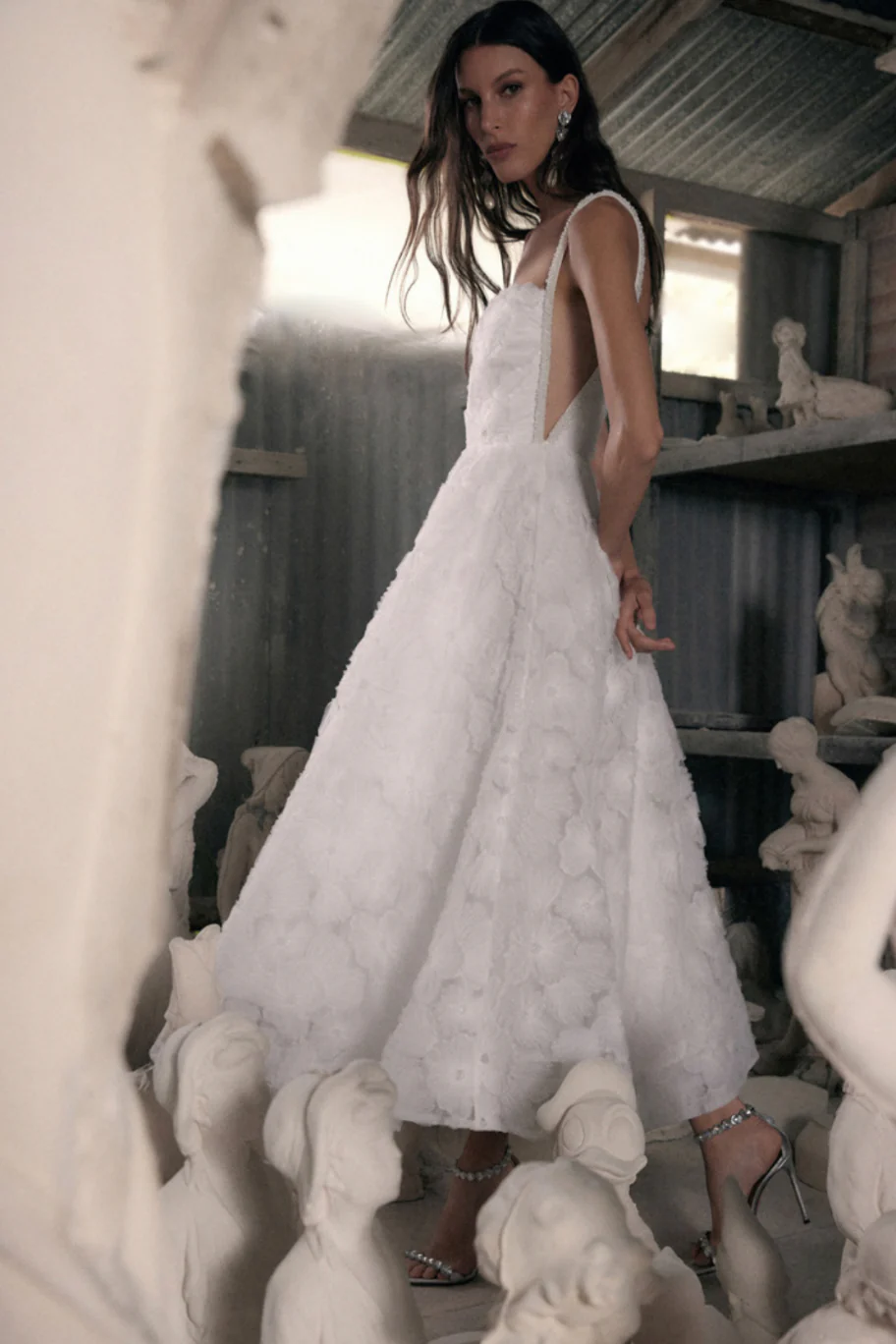 Rebecca Vallance Deliah Midi Dress - Ivory - Image 2